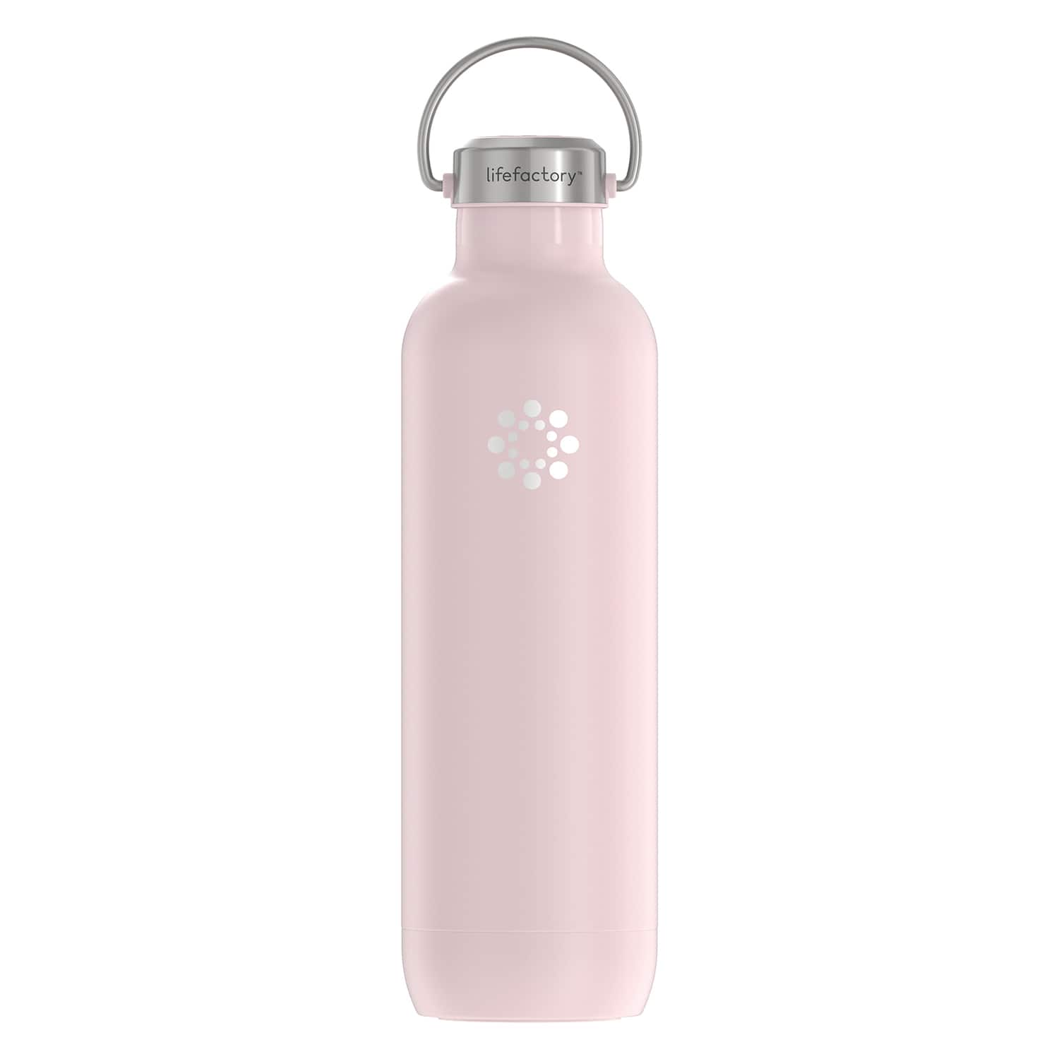 Lifefactory - 32-Oz Stainless Steel Vacuum-Insulated Sport Bottle - Desert Rose