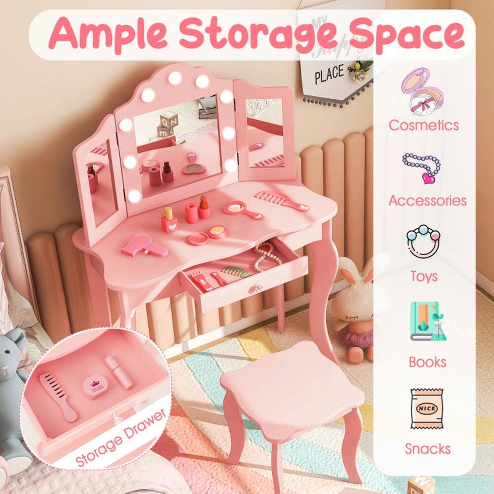Ample Storage Space

PLACE

Cosmetics
Accessories
Toys
Books
Snacks

Storage Drawer