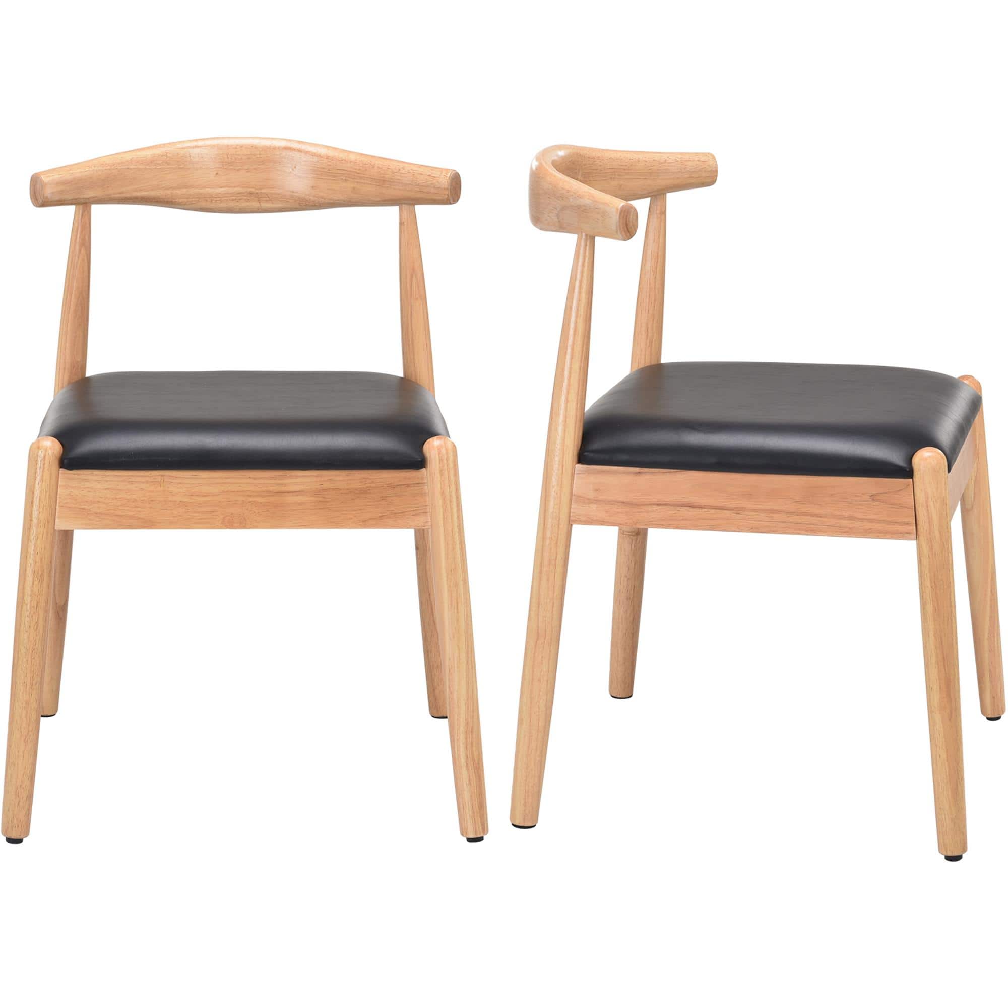 Boyel Living - Weave Dining Chairs Set of 2 Mid-Century Modern Kitchen Chair with Solid Oak Frame - Wood price history on PriceWatchPro