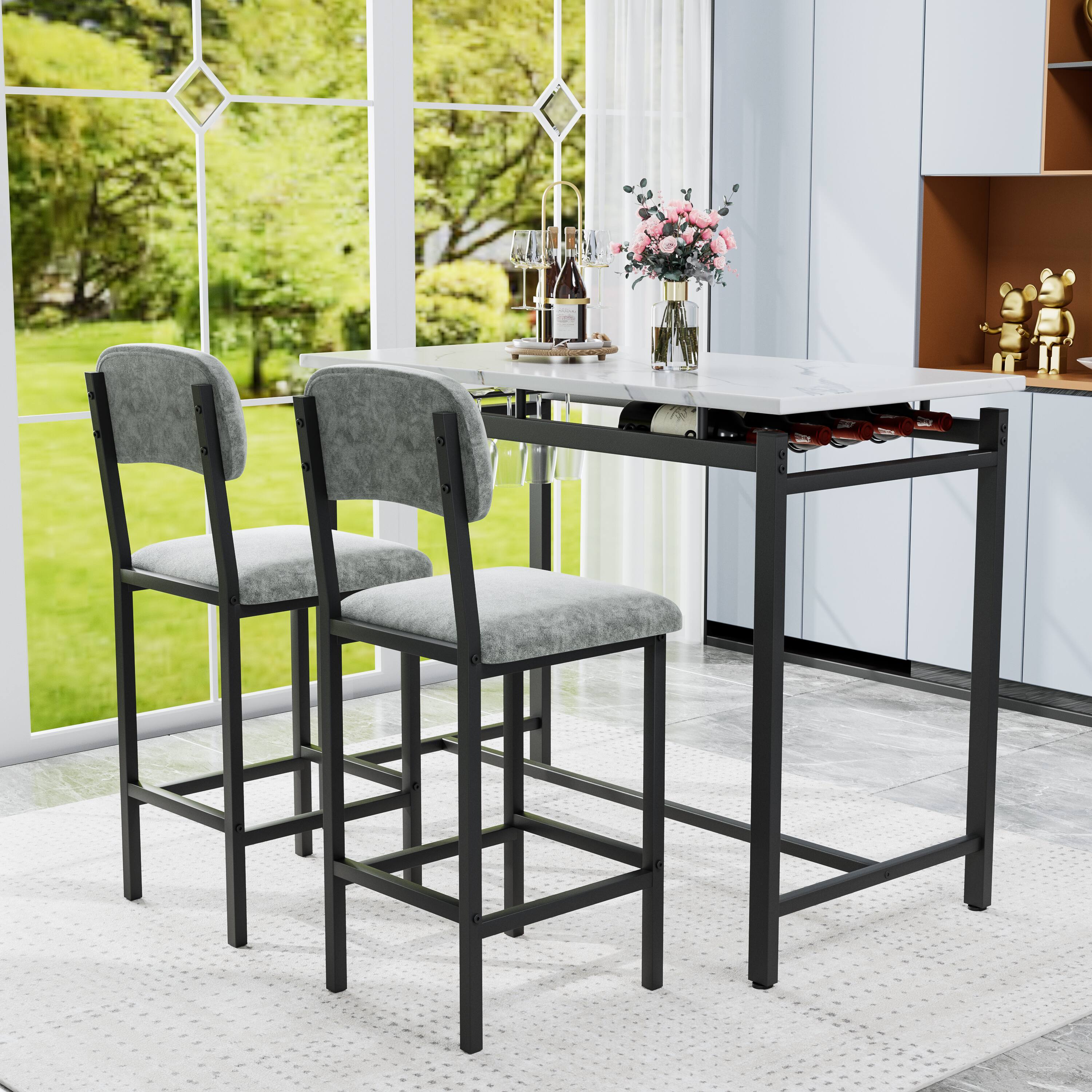 Ecooso Modern Dining Table and Chairs for Kitchen Table Set