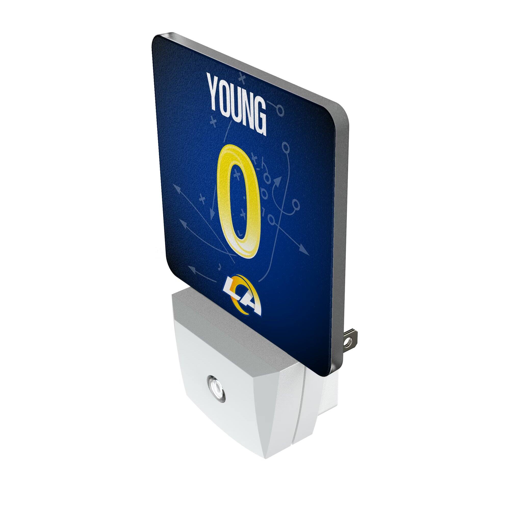 Alt View 1. Keyscaper - Byron Young Los Angeles Rams Nightlight 2-Pack - Multicolor.