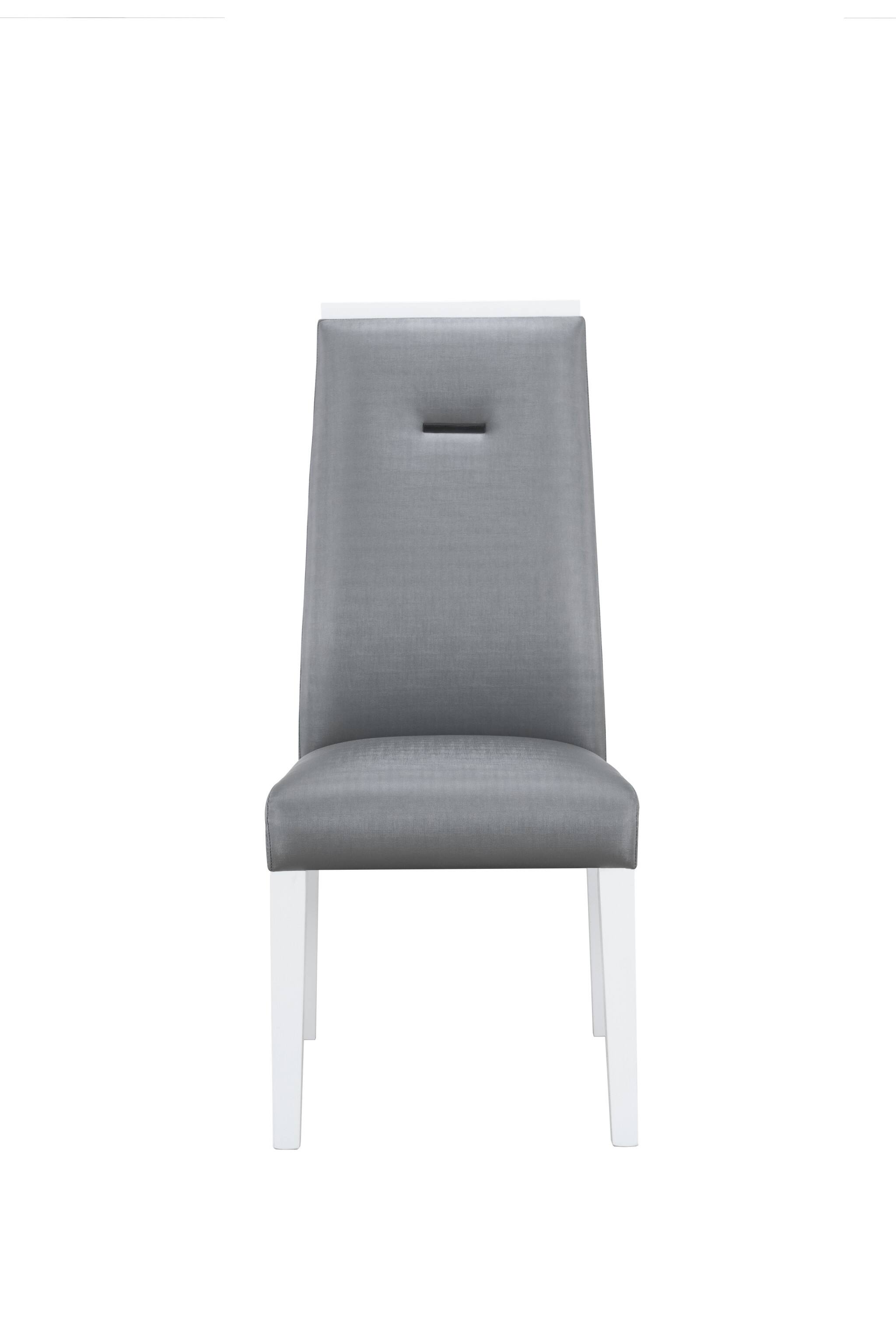 Alt View 2. Hivvago - Hivvago Set of Two Upholstered Faux Leather Dining Side Chairs - Gray.