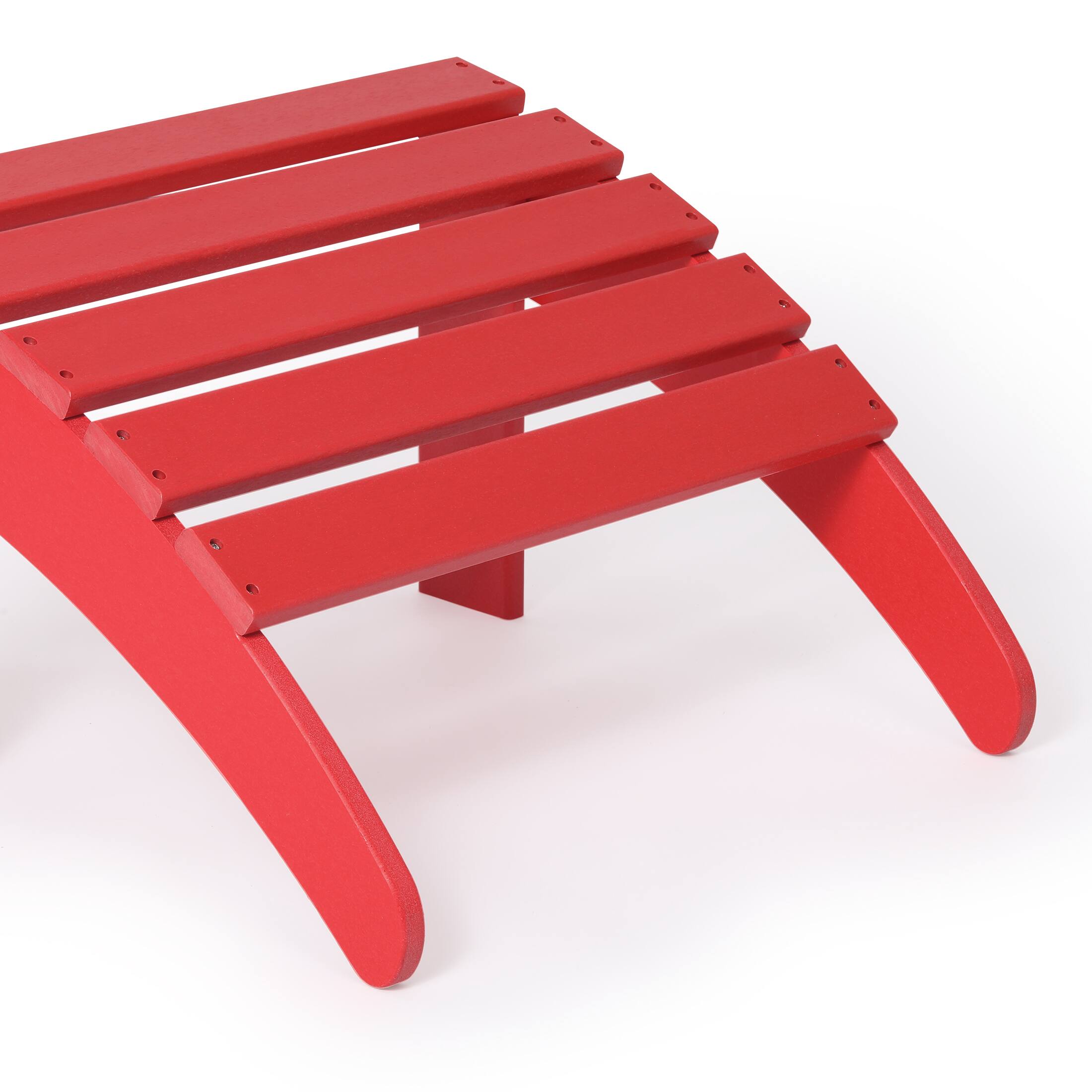 Alt View 4. WestinTrends - WestinTrends Malibu Outdoor folding ottoman for Adirondack chair - Red.