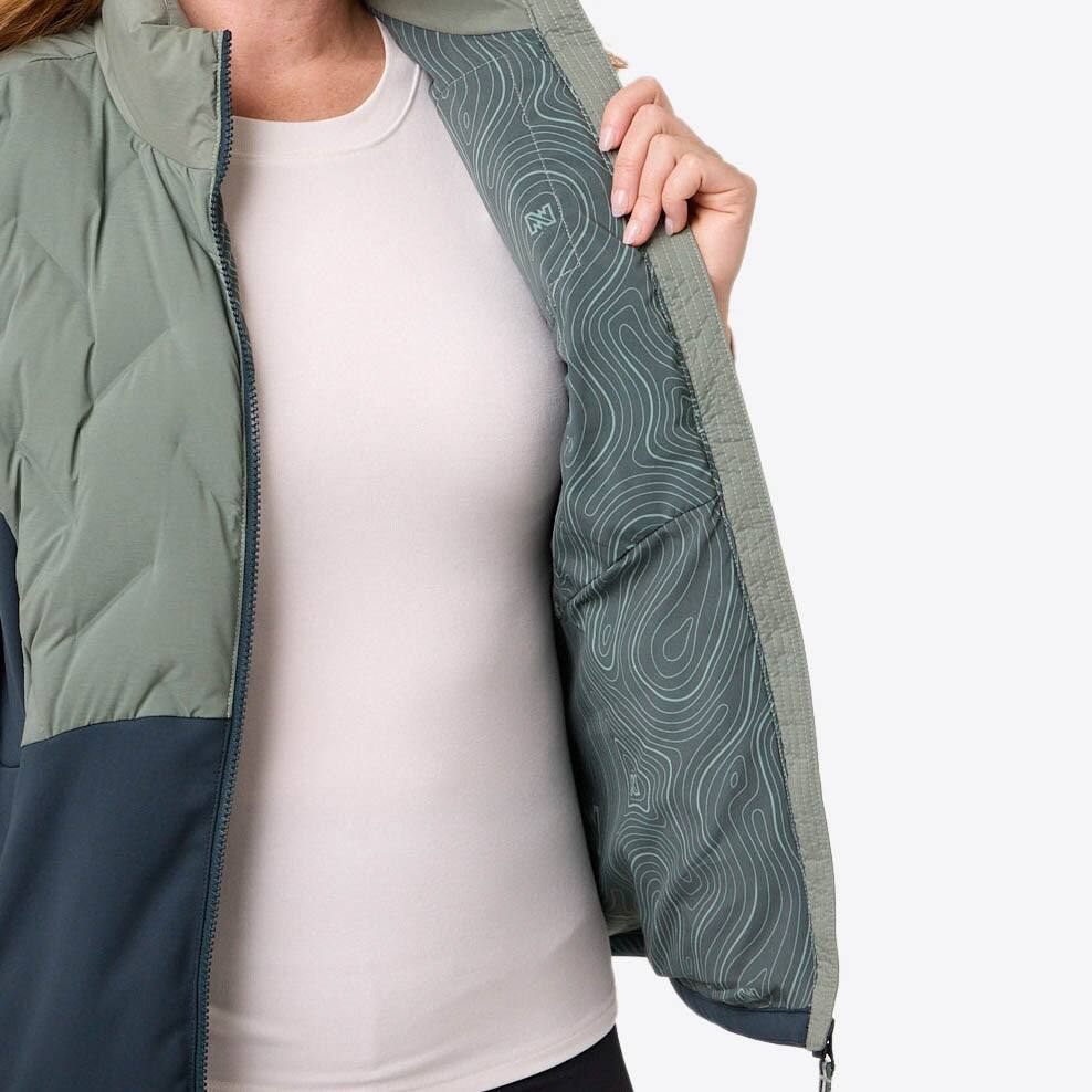 Alt View 8. Mobile Warming - Women's Aria Hybrid Heated Vest - Sage/Olive.