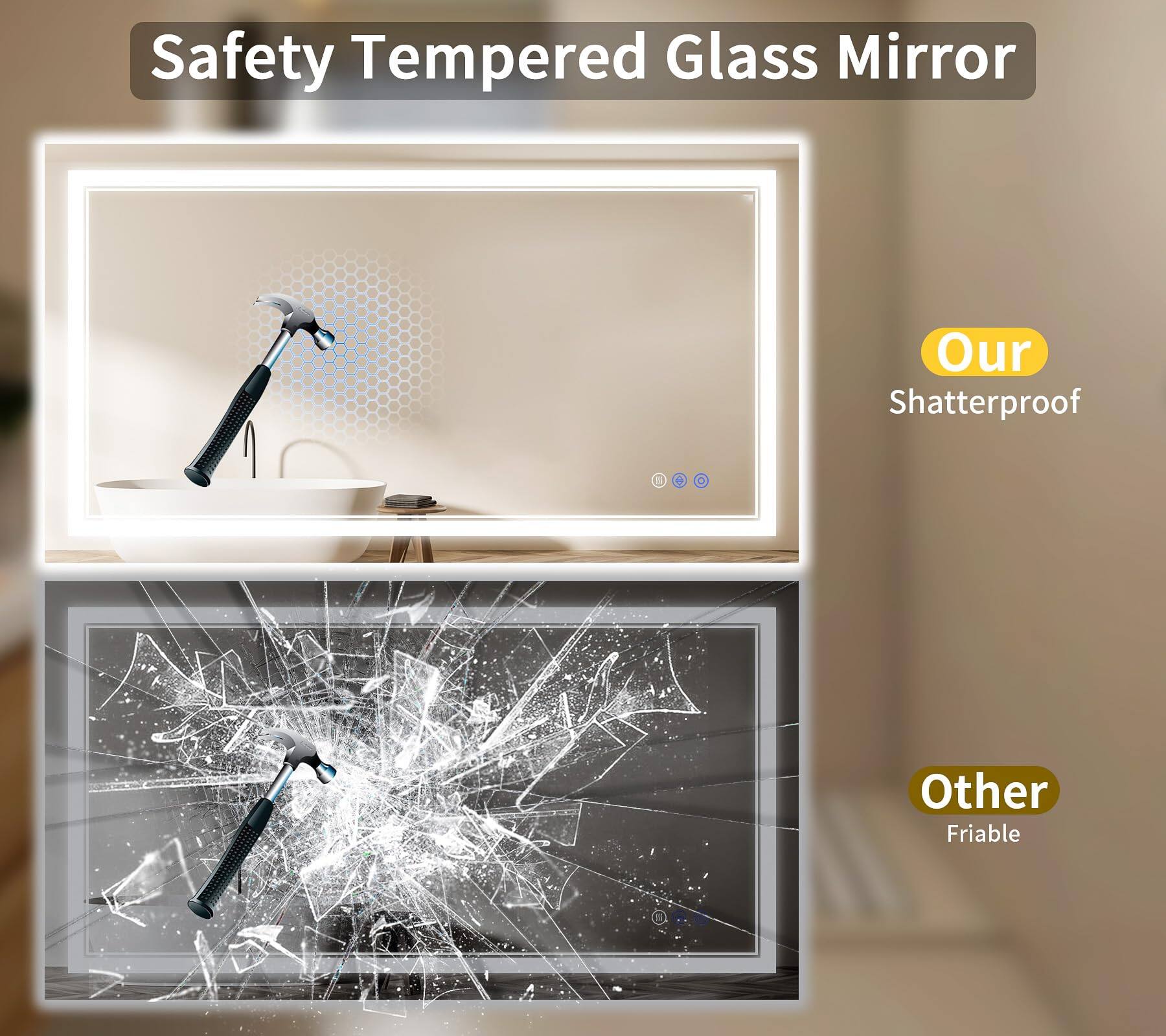 Safety Tempered Glass Mirror

Our Shatterproof

Other Friable