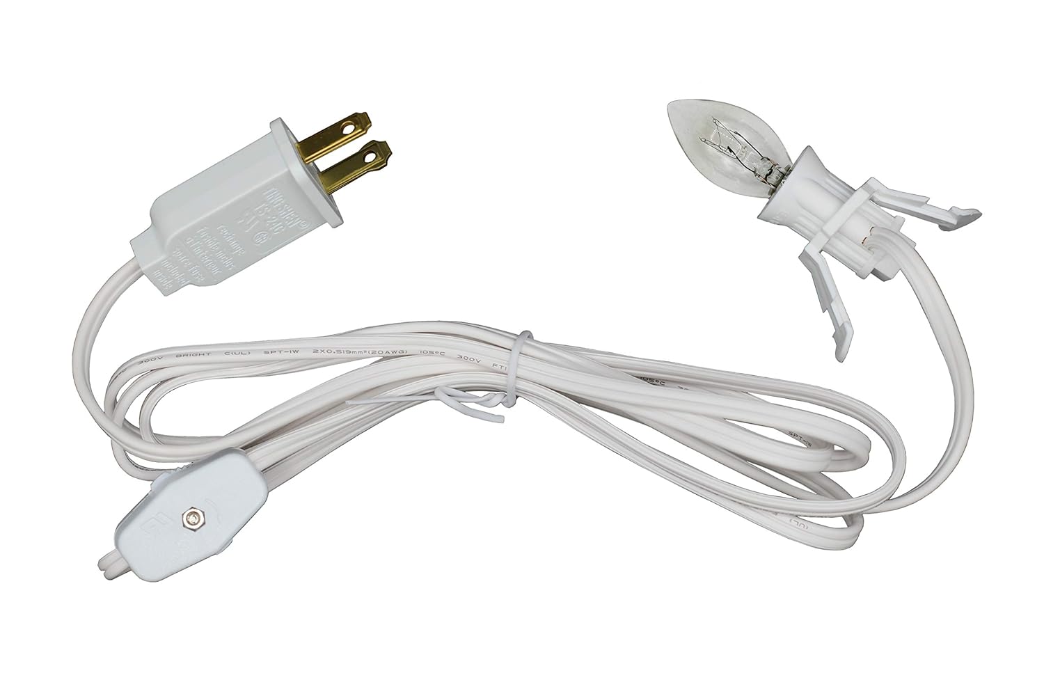 ACJPR - Clip-In Lamp Cord with Clear Incandescent Bulb, Single Light