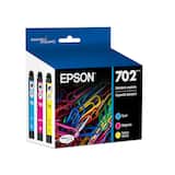 Epson - 702 3-Pack Standard Capacity Ink Cartridges - Cyan/Magenta/Yellow