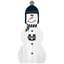 Fan Creations - Utah State Aggies 31'' Snowman Leaner - White