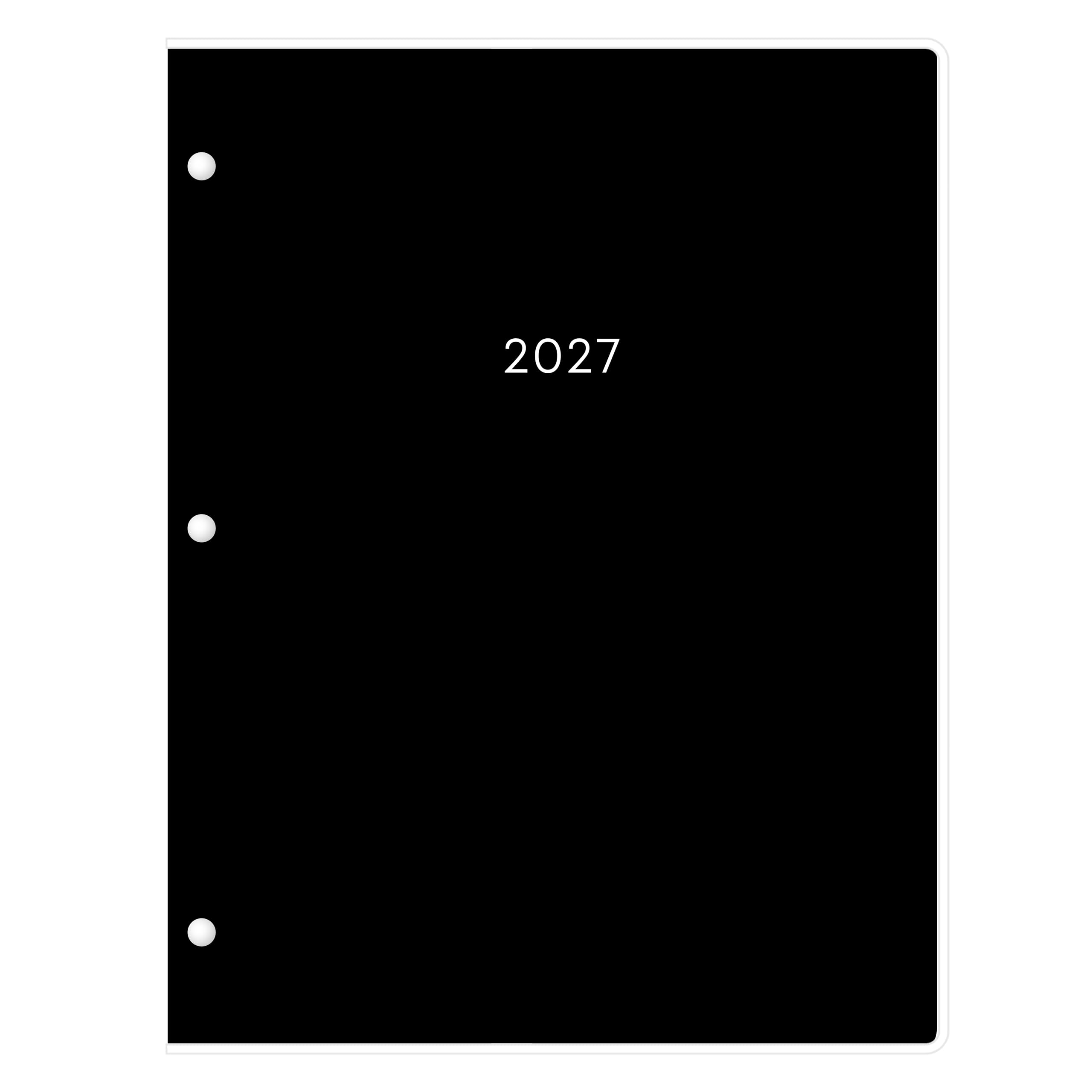 Angle. Blue Sky - Blue Sky 2027 Monthly Planner Calendar, 8.5"x11", Solid Black.