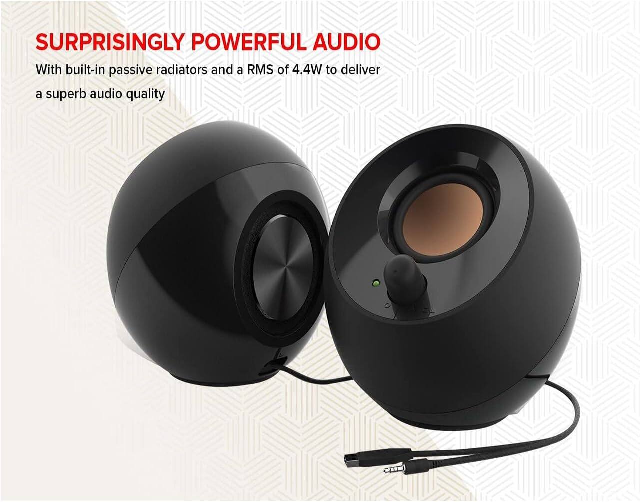 SURPRISINGLY POWERFUL AUDIO

With built-in passive radiators and a RMS of 4.4W to deliver a superb audio quality