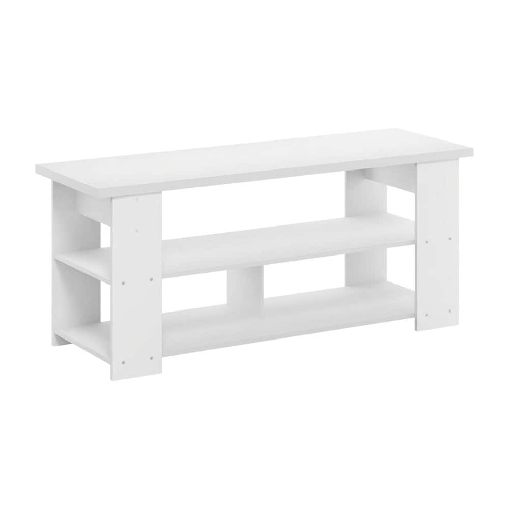 FurniFact - wooden TV stand for up to 55-inch screens with ample storage space - White price history on PriceWatchPro
