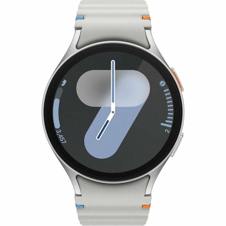 Alt View 5. Samsung - Samsung Galaxy Watch7 44mm, Silver, LTE - 44.4 mm - 44.4 mm - Heart Rate Monitor - Camera - Heart Rate, Sleep Quality, S - Silver.