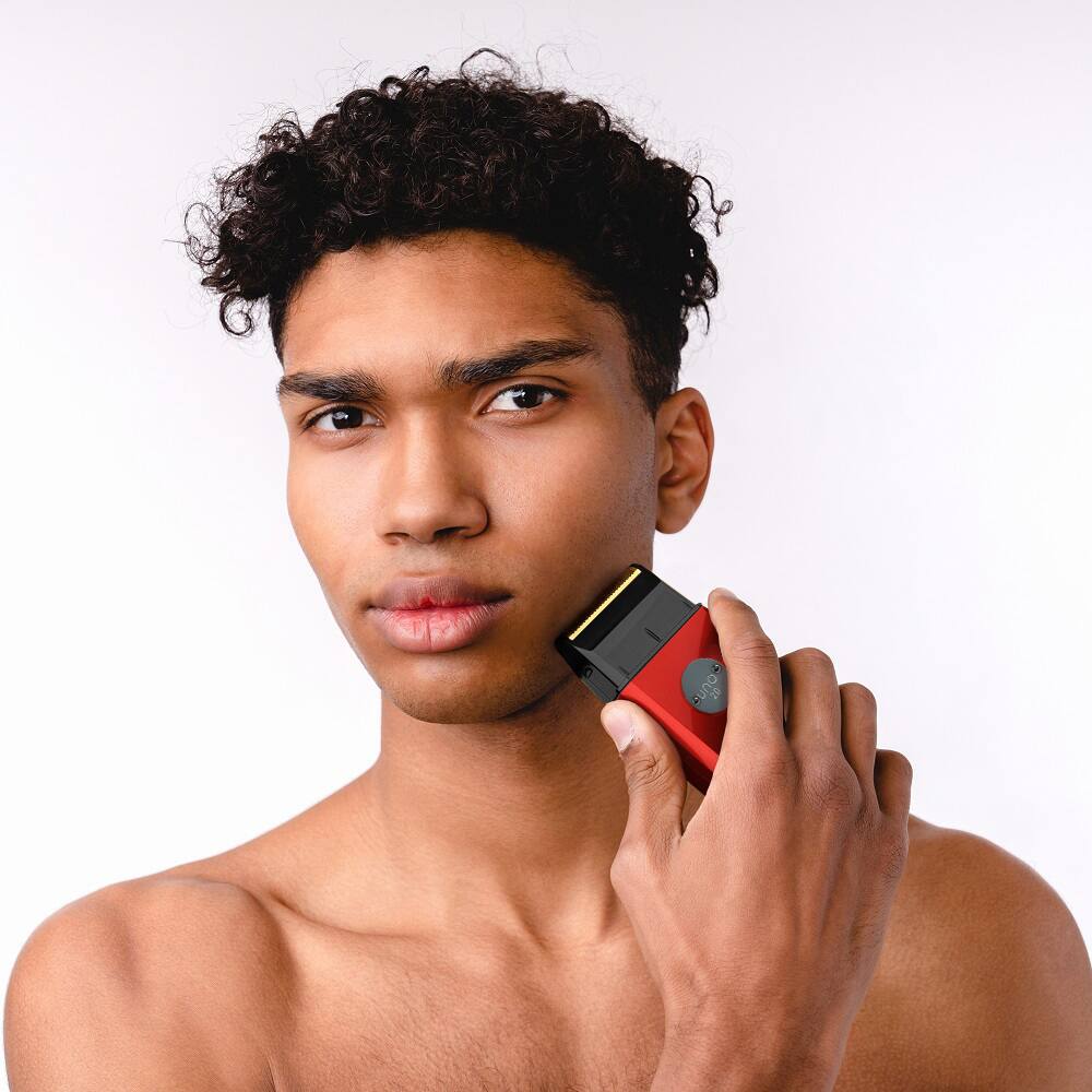 Alt View 2. StyleCraft - Uno 2.0 Travel Sized Single Foil Shaver with High Torque Motor, USB Rechargeable - Red.