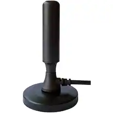 Front. QFX - Indoor HDTV Antenna with Magnetic Base - Black.