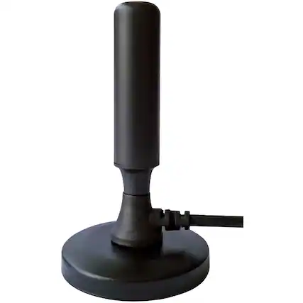 Front. QFX - Indoor HDTV Antenna with Magnetic Base - Black.