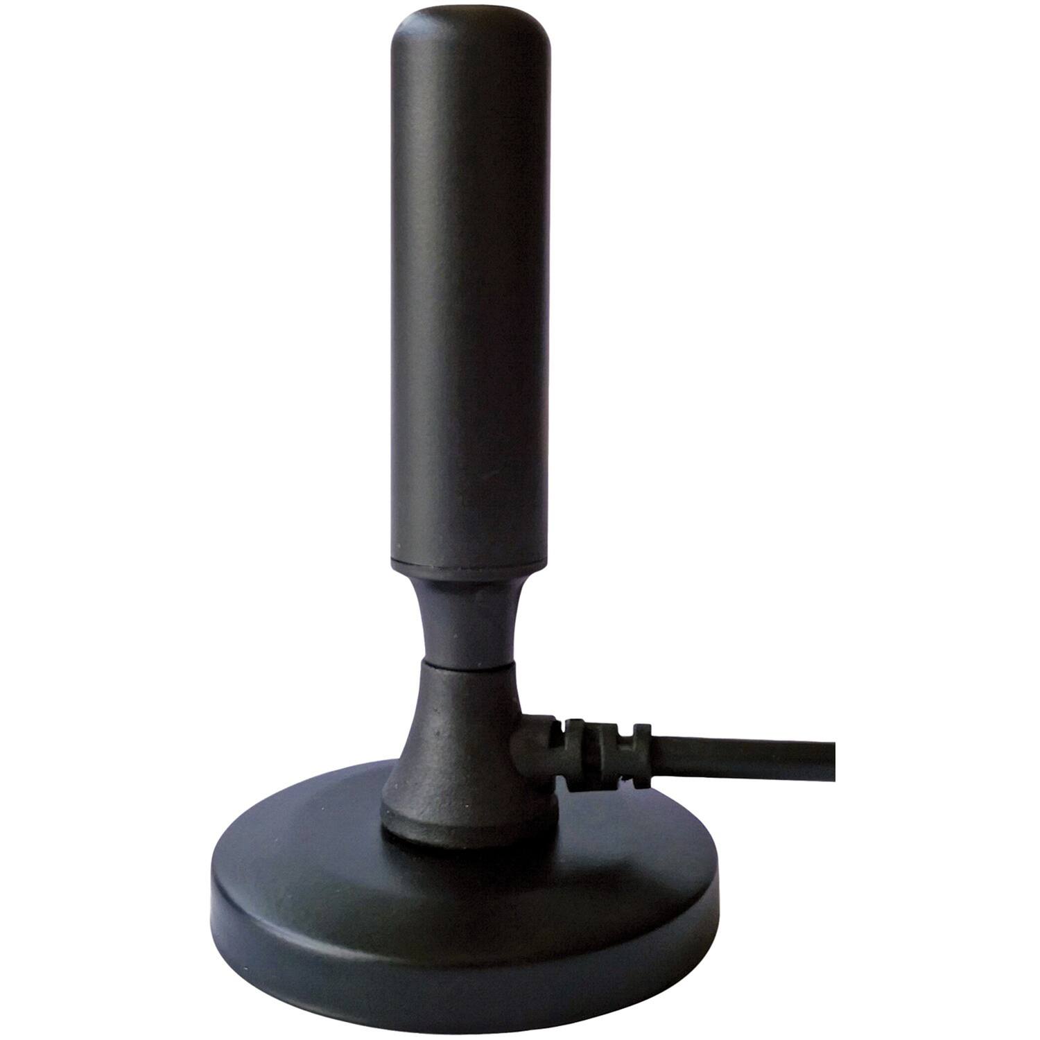 Front. QFX - Indoor HDTV Antenna with Magnetic Base - Black.