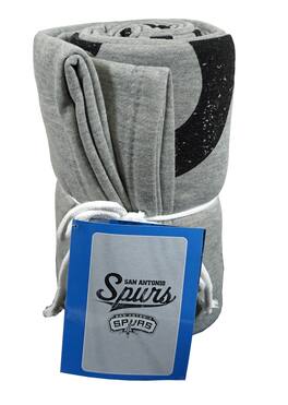 Northwest - San Antonio Spurs Distressed Look 54x84 inch Sweatshirt Material Throw Blanket - Multi