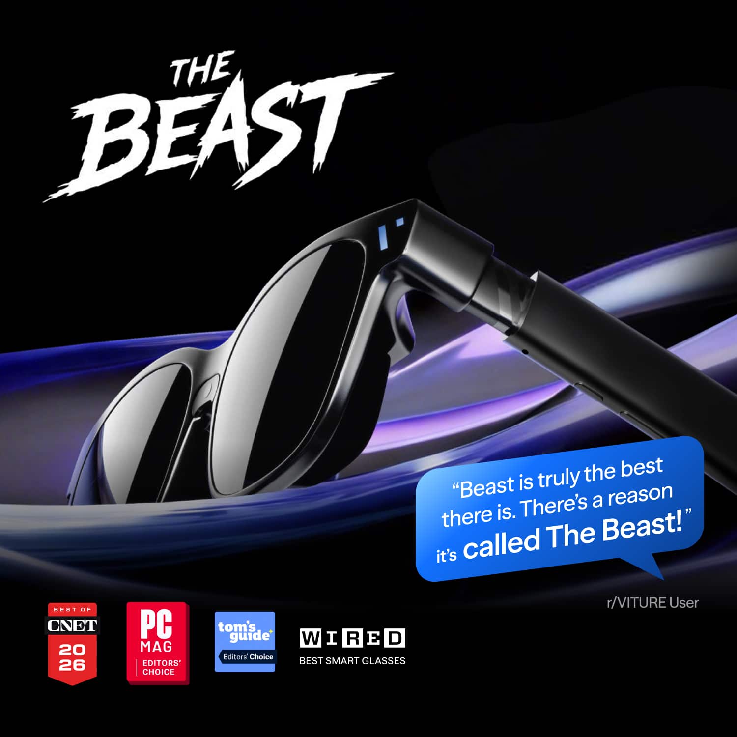 その他 VITURE Beast AR VITURE Beast XR/AR Glasses: Biggest & Brightest, 58° 1200p Built