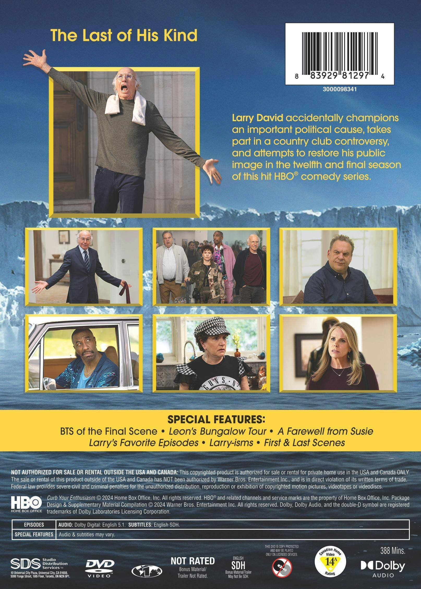 Back. Curb Your Enthusiasm: The Complete Twelfth Season [DVD].