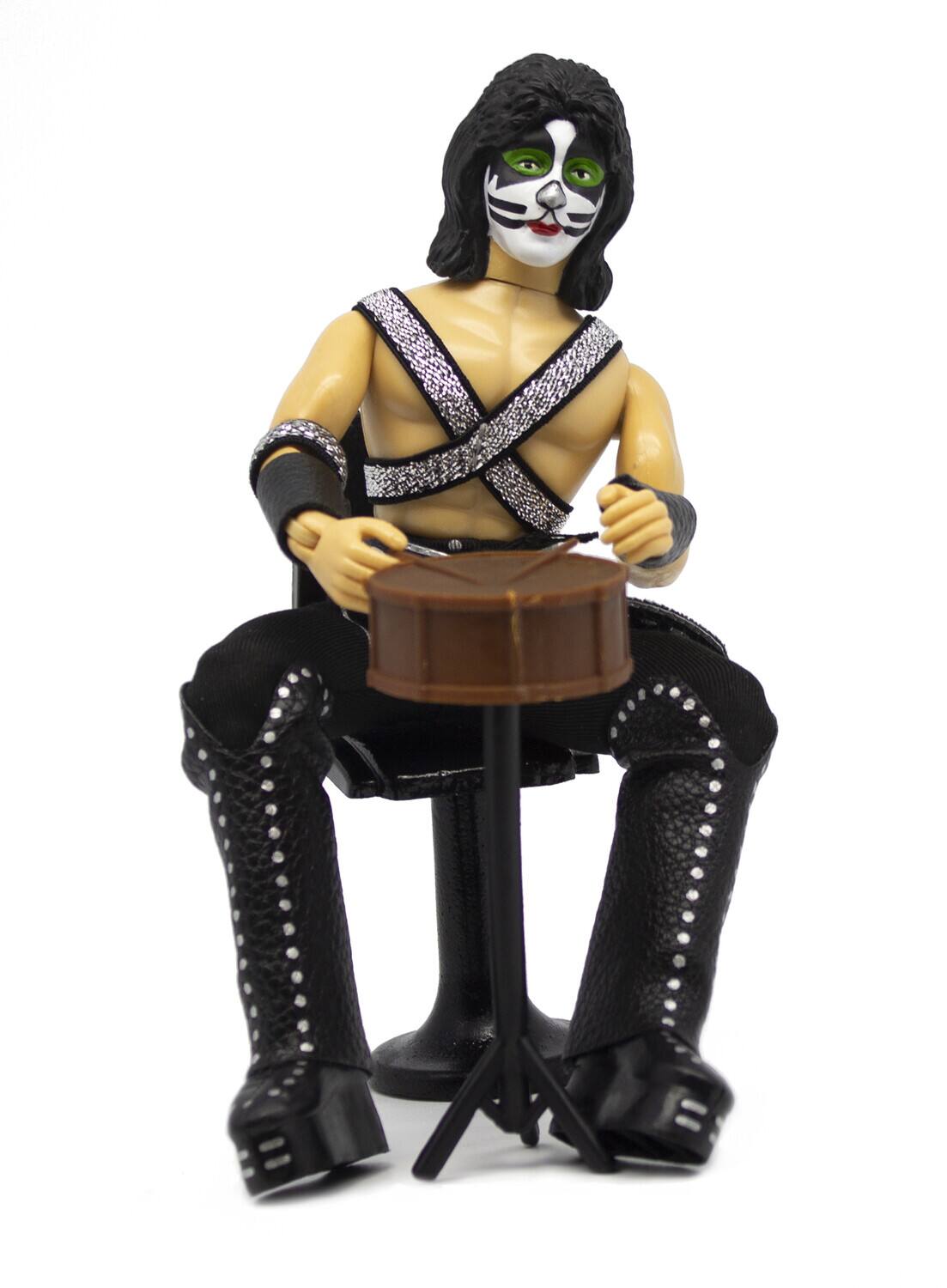 Alt View 1. PopMarket - Kiss - Mego - KISS - Catman Love Gun 8" Action Figure with Drum   - COLLECTIBLES - Multicolor.