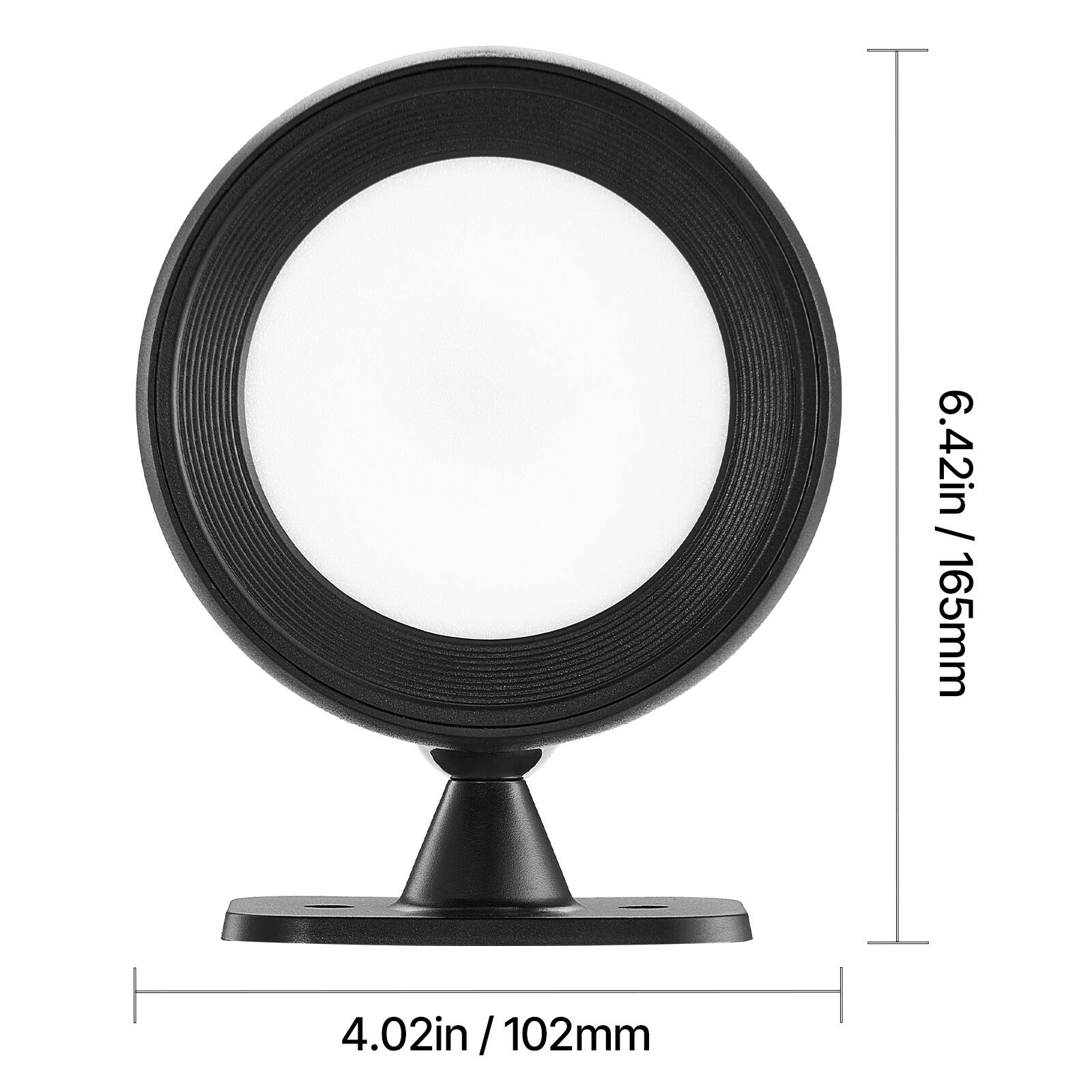 4.02in / 102mm  
6.42in / 165mm