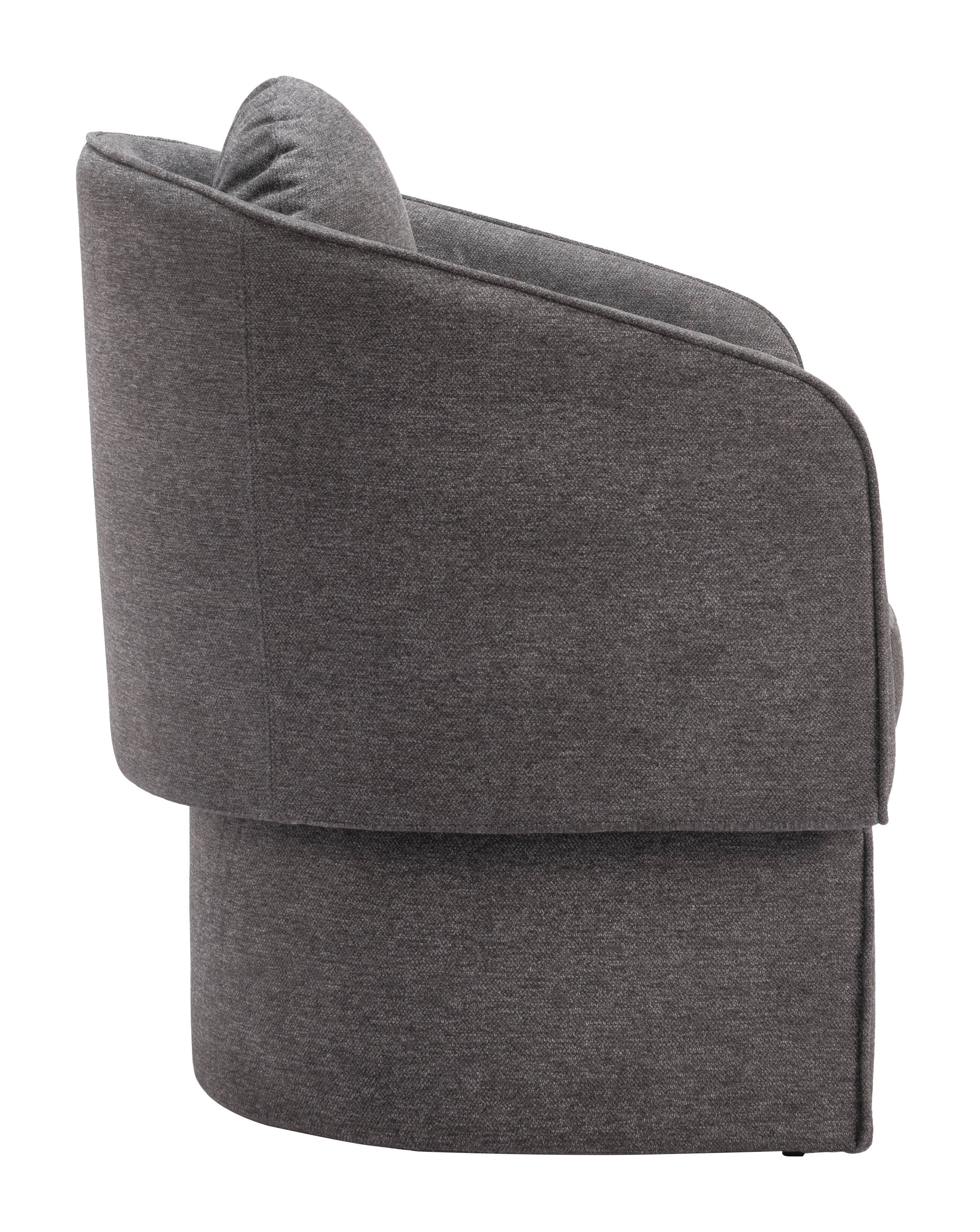 Back. Hivvago - Olya Accent Chair Truffle Gray - Truffle Gray.