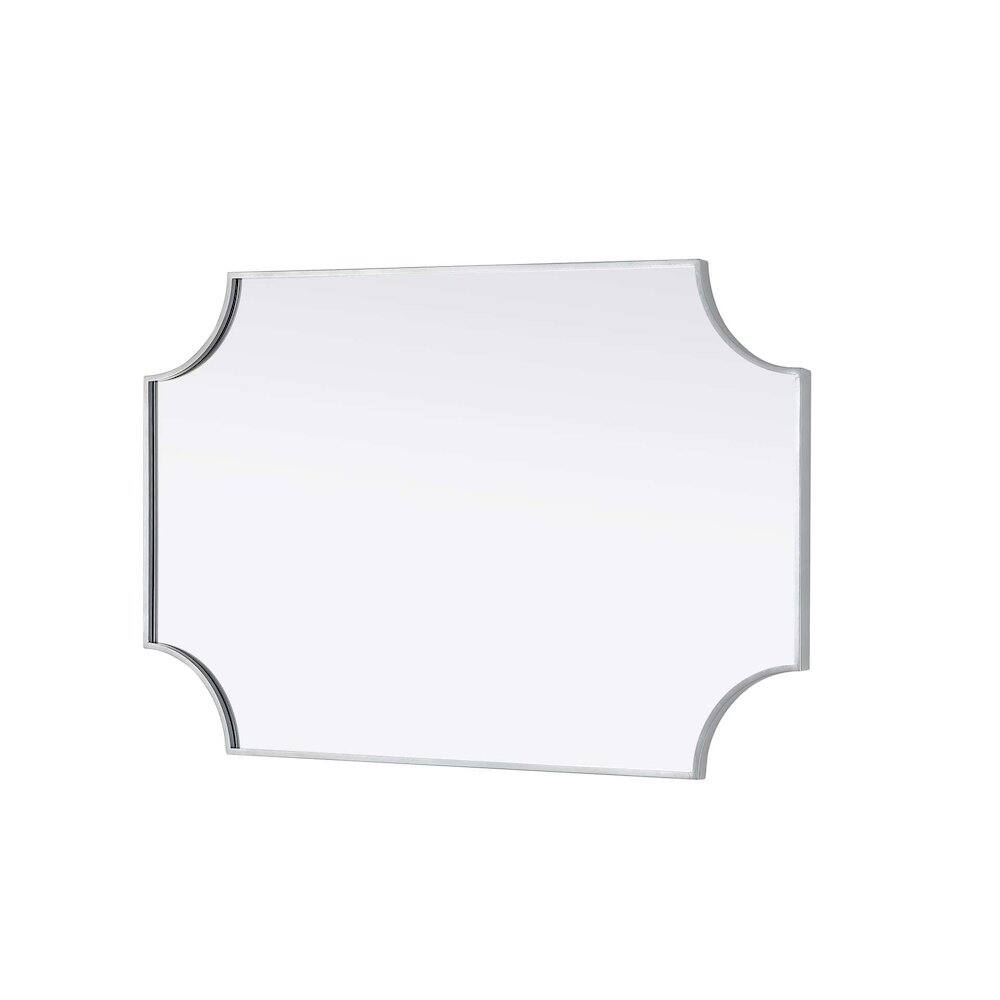 Alt View 1. Elegant Kitchen and Bath - Notched Metal Mirror 27x42 inch in Silver - Silver.
