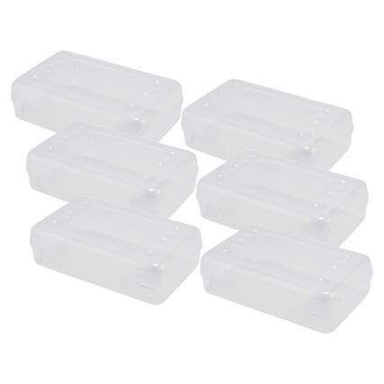 Front. Advantus - Advantus Pencil Box Clear, Pack of 6.