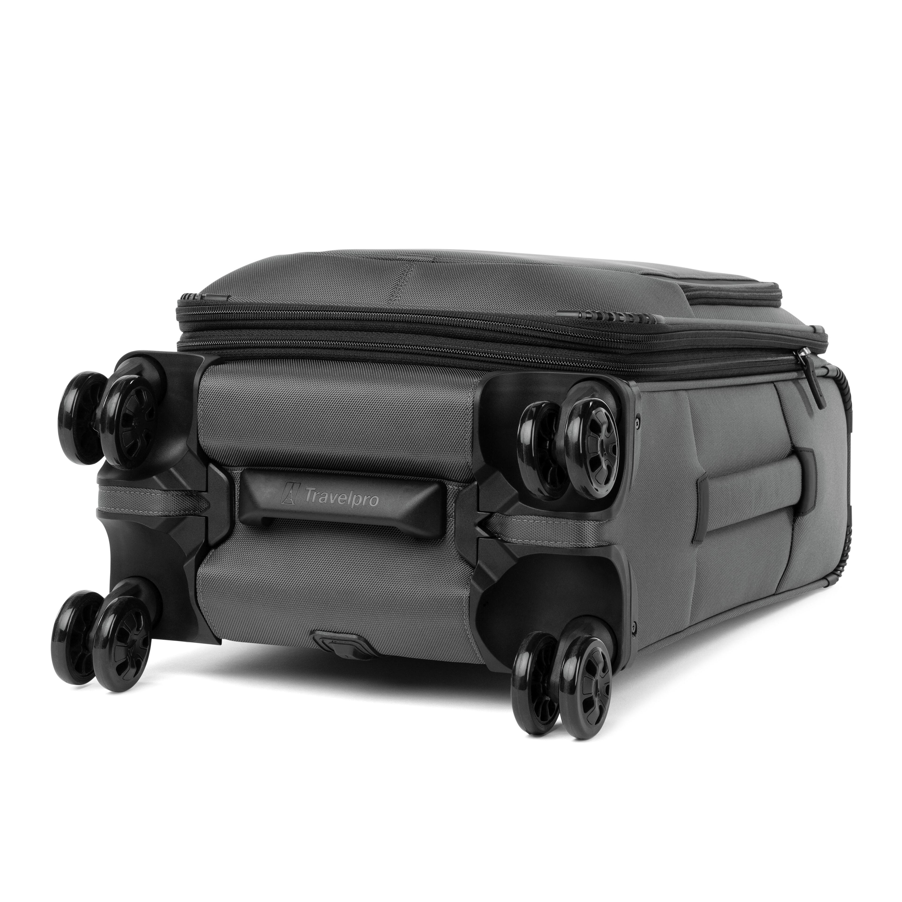 Alt View 3. Travelpro - Crew Classic Lightweight Softside Expandable 20" Carry On Spinner - Titanium Grey.