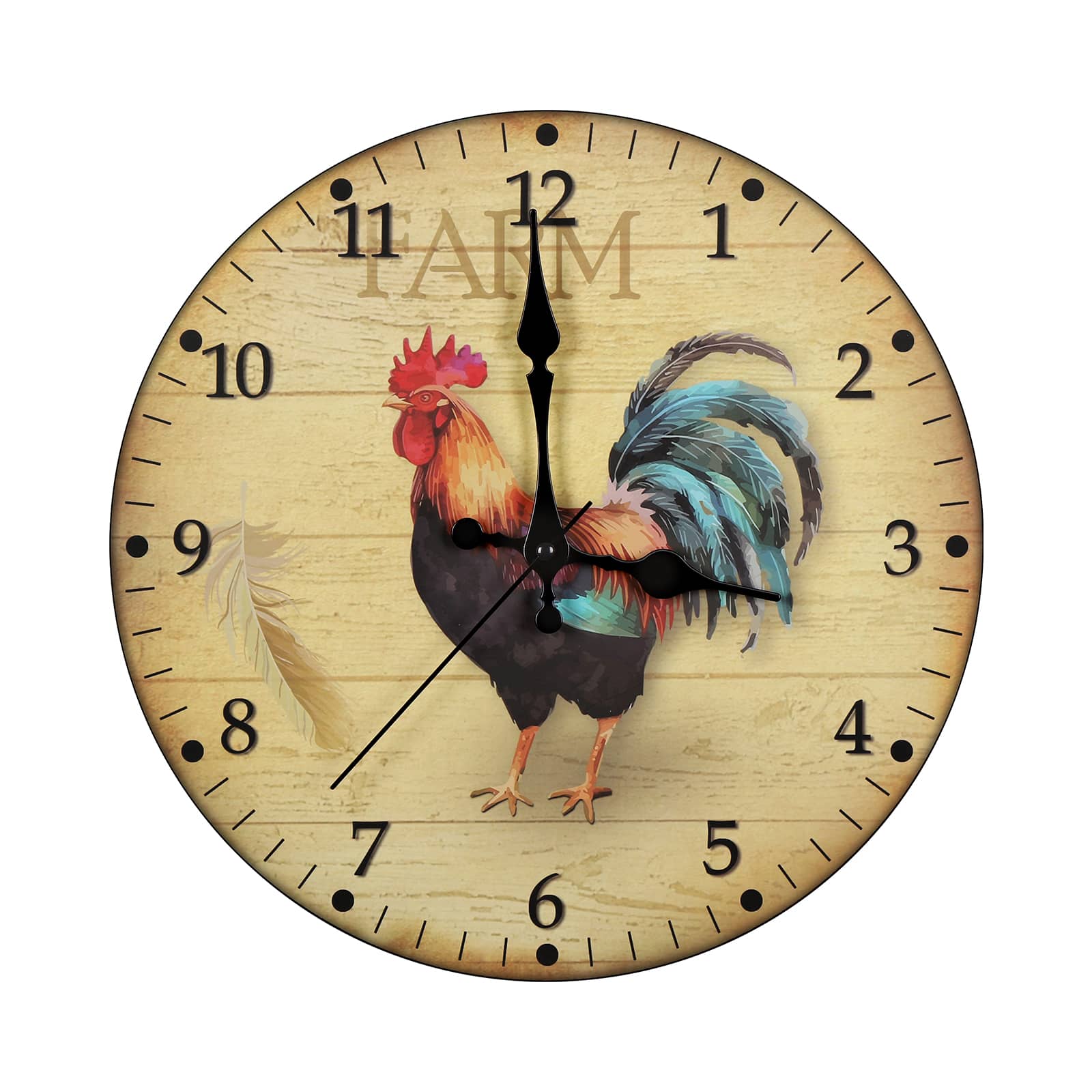 Oumilen - 12" MDF Wall Clock - Brown