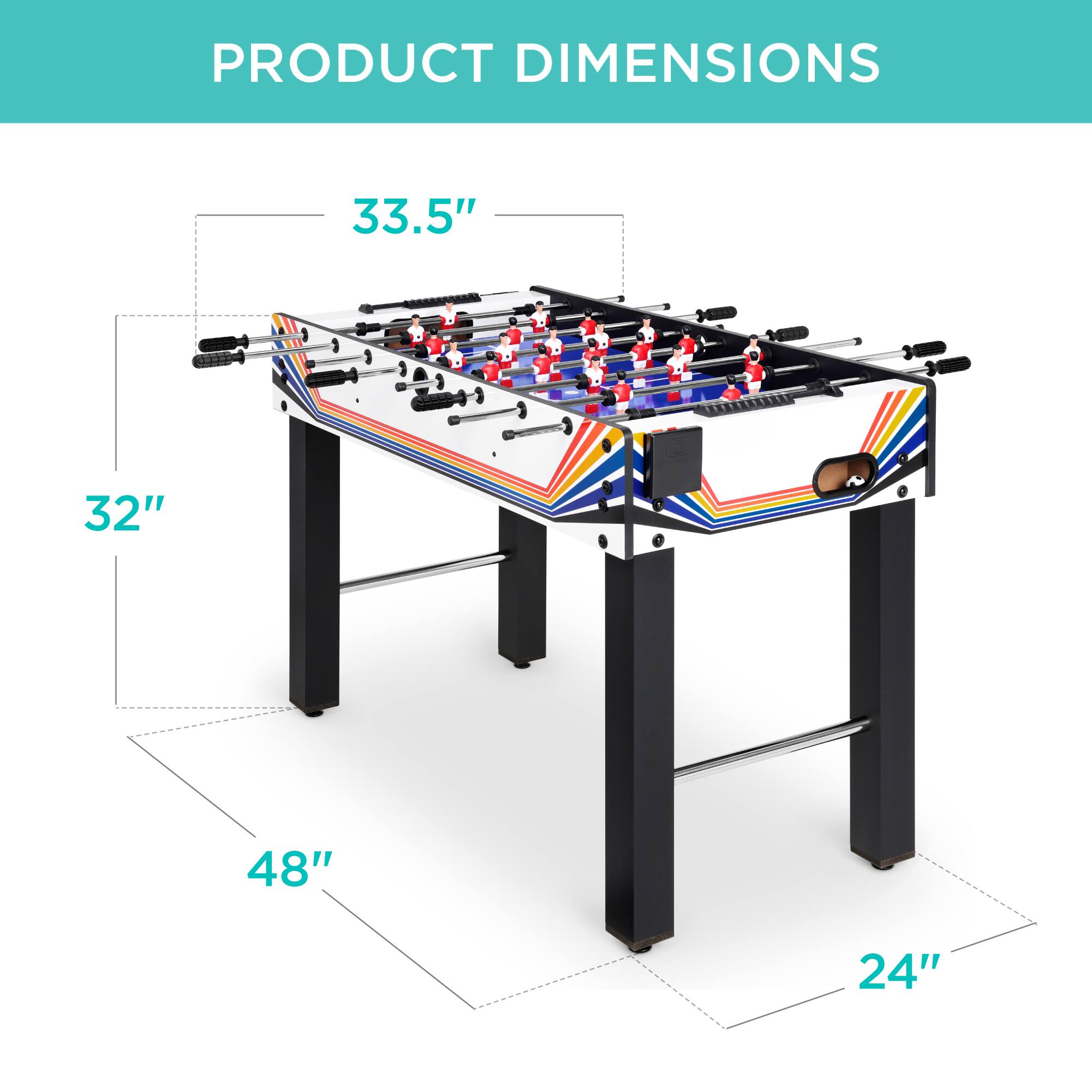 PRODUCT DIMENSIONS

33.5"  
32"  
48"  
24"