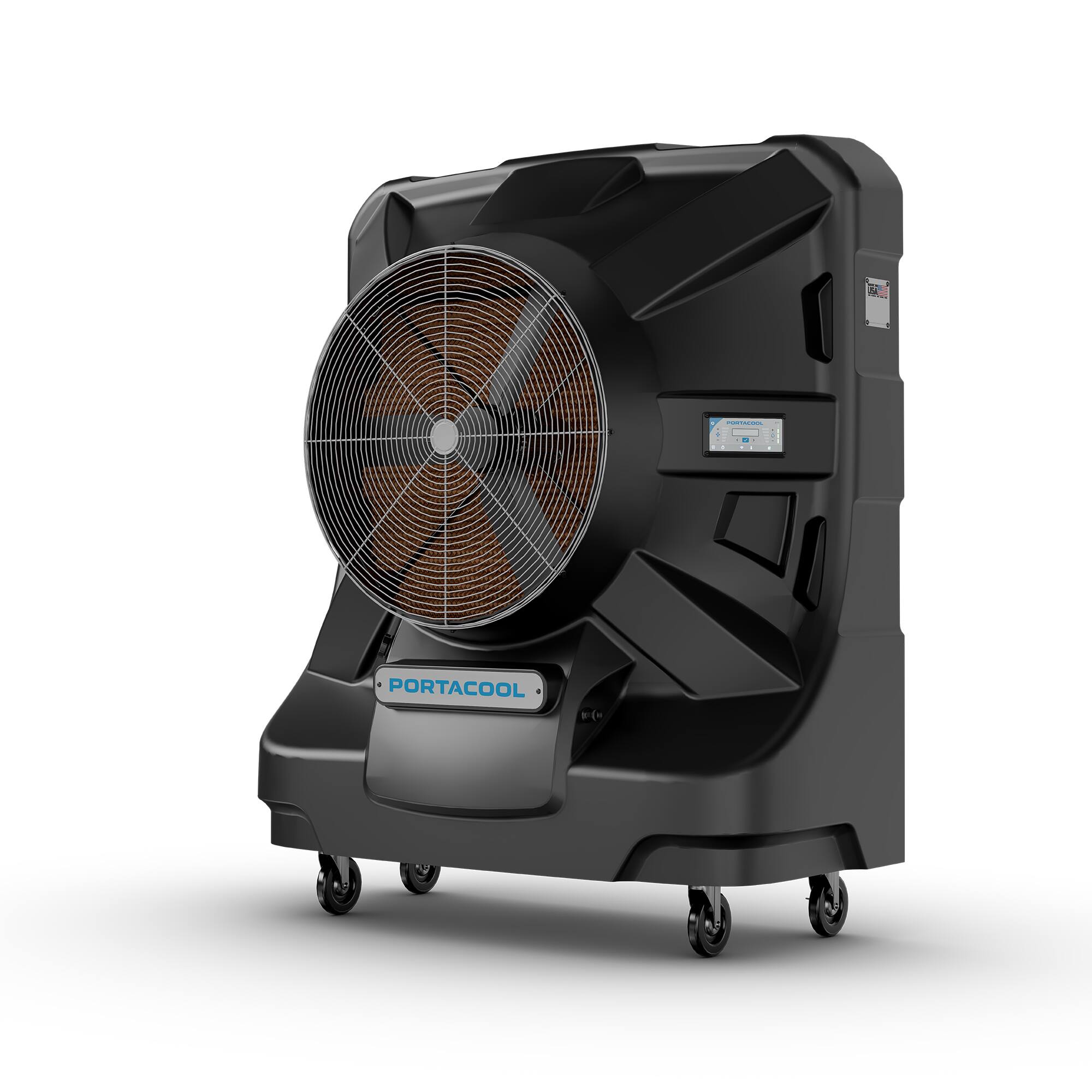 Angle. Portacool - Apex 4000 Wi-Fi Enabled Portable Evaporative Cooler - Black, Textured.