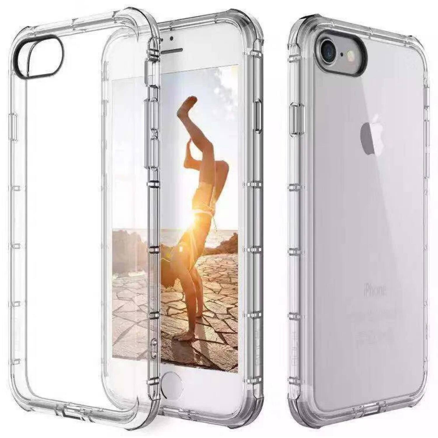 Home Collection- Shockproof Protective Slim Case.- For Apple iPhone 7- Clear