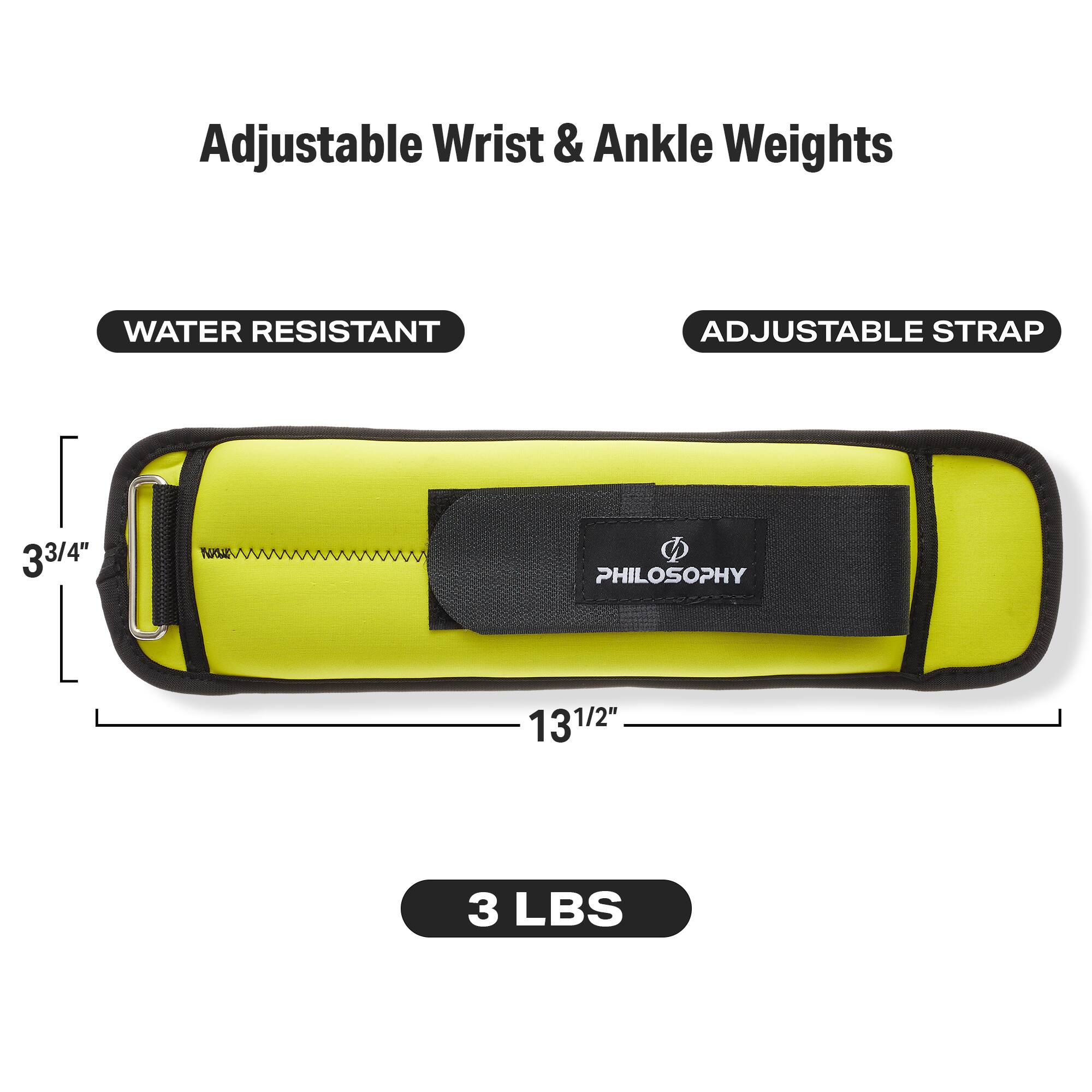Adjustable Wrist & Ankle Weights

WATER RESISTANT

ADJUSTABLE STRAP

3 3/4" x 13 1/2"

3 LBS