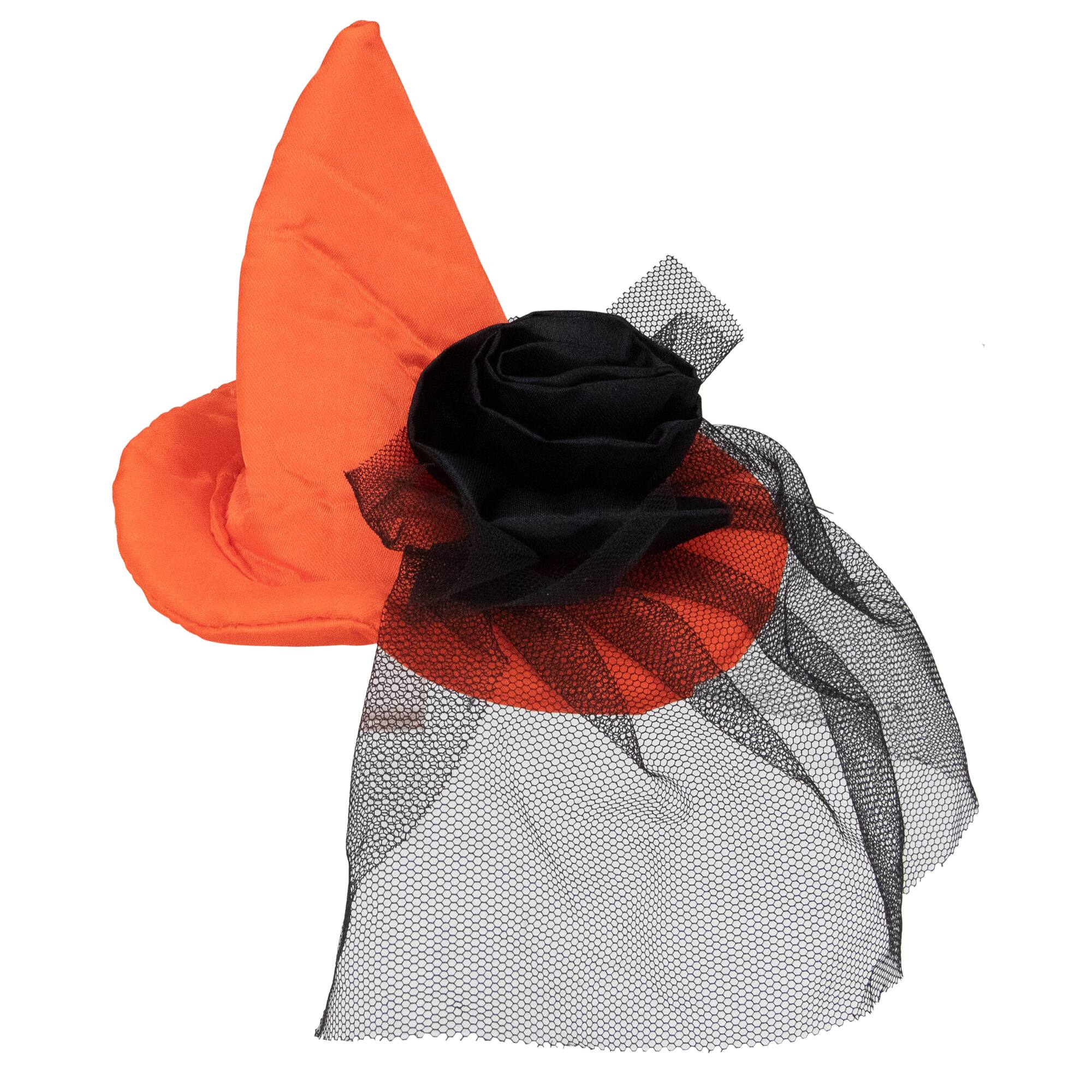 Front. Northlight - 8" Orange Hair Barrette Costume Accessory - Orange.