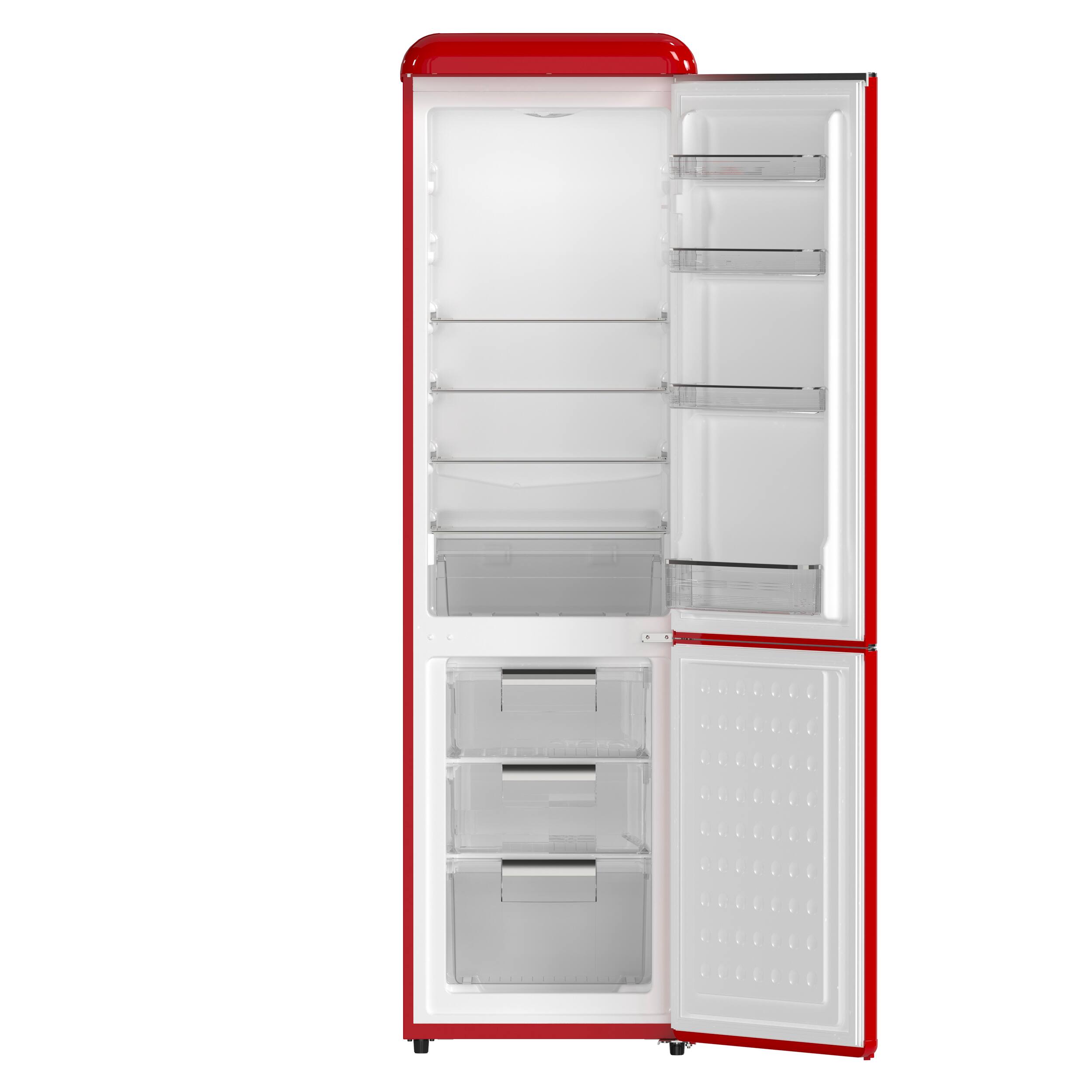 Alt View 2. Forno Appliances - Storico 9 Cu. Ft. Retro Compact Refrigerator with Bottom-Freezer - Red.