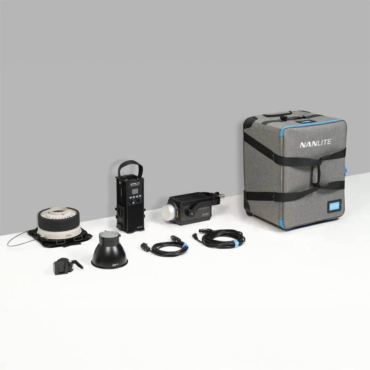 Alt View 1. NANLITE - Nanlite Forza 500B II 580W Bi-Color LED Spotlight w/FL-20G Fresnel  Case.