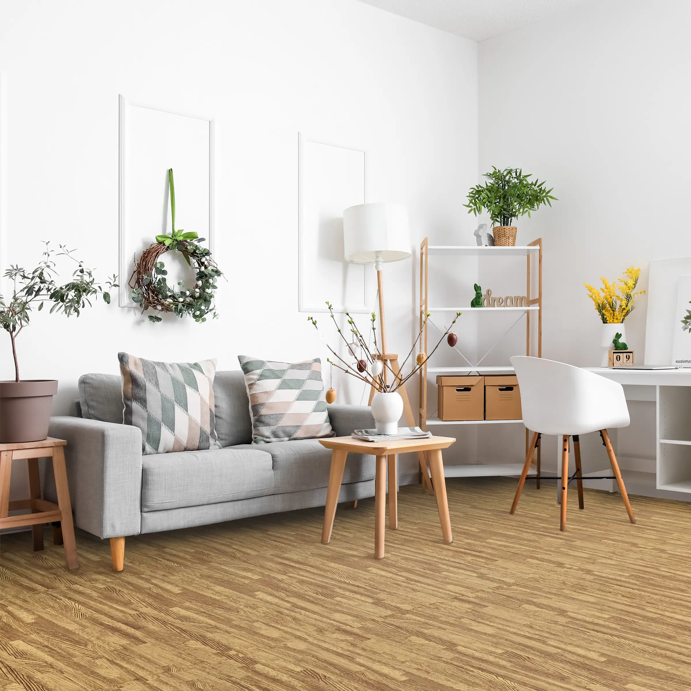 Alt View 2. Sorbus - Sorbus 96 Sq. Ft. Wood Grain Floor Tiles Foam Mat EVA Interlocking Mats Tile 3/8-Inch Thick Flooring - Light Brown.