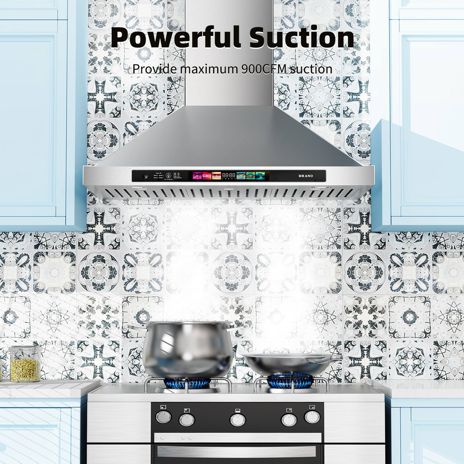 Powerful Suction  
Provide maximum 900CFM suction