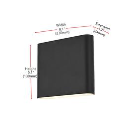 Elegant Lighting - Clyde 9 inch Outdoor Wall Sconce - Black