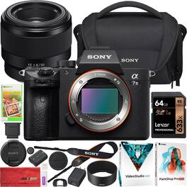 Sony - a7 III Mirrorless 4K Camera Full Frame + FE 50mm F1.8 Lens Kit + Case Bundle