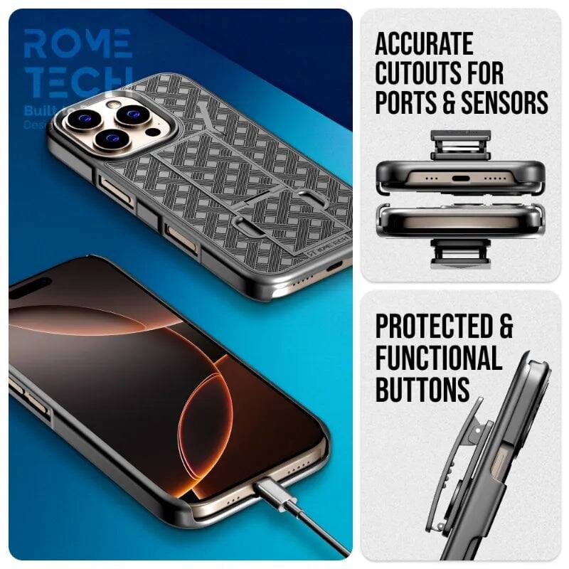 ROME TECH Built Design Accurate Cutouts for Ports & Sensors Protected & Functional Buttons