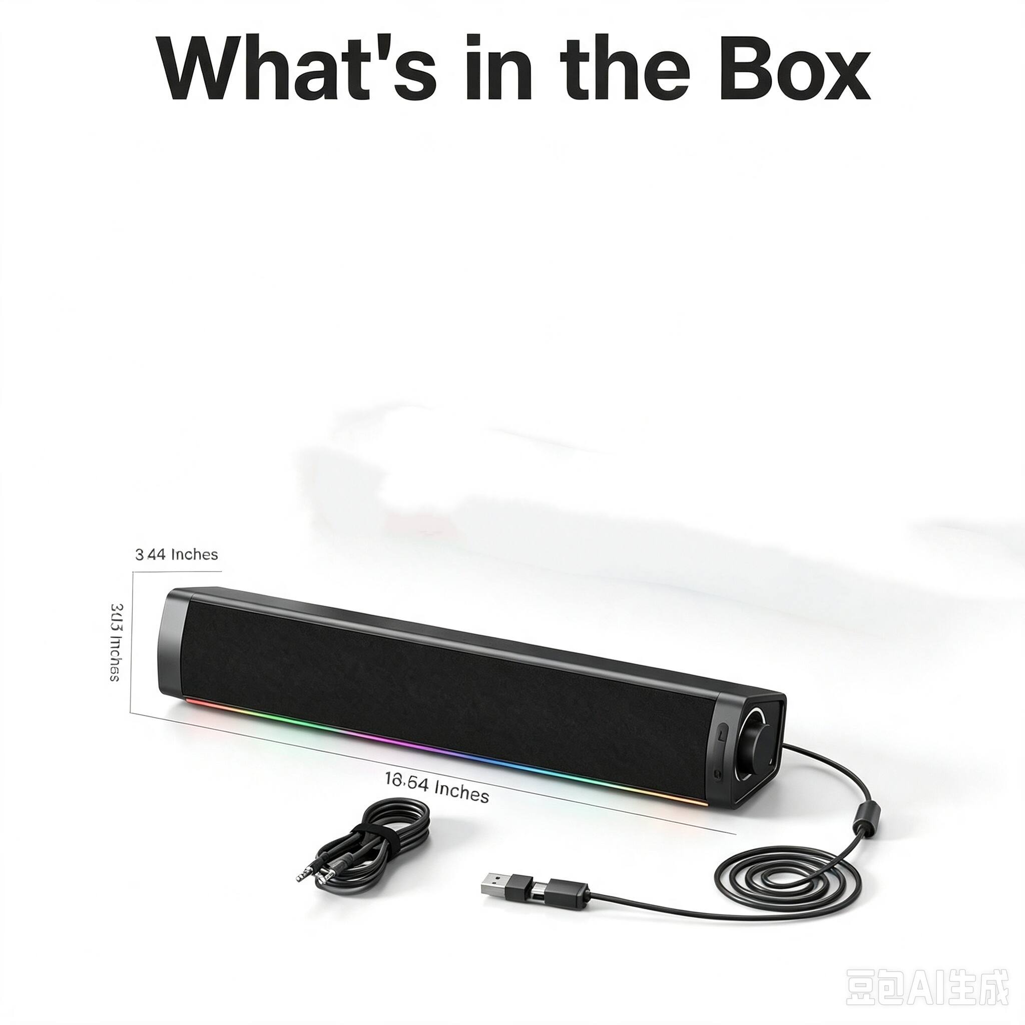 What's in the Box

3.44 Inches

3.41 Inches

18.64 Inches