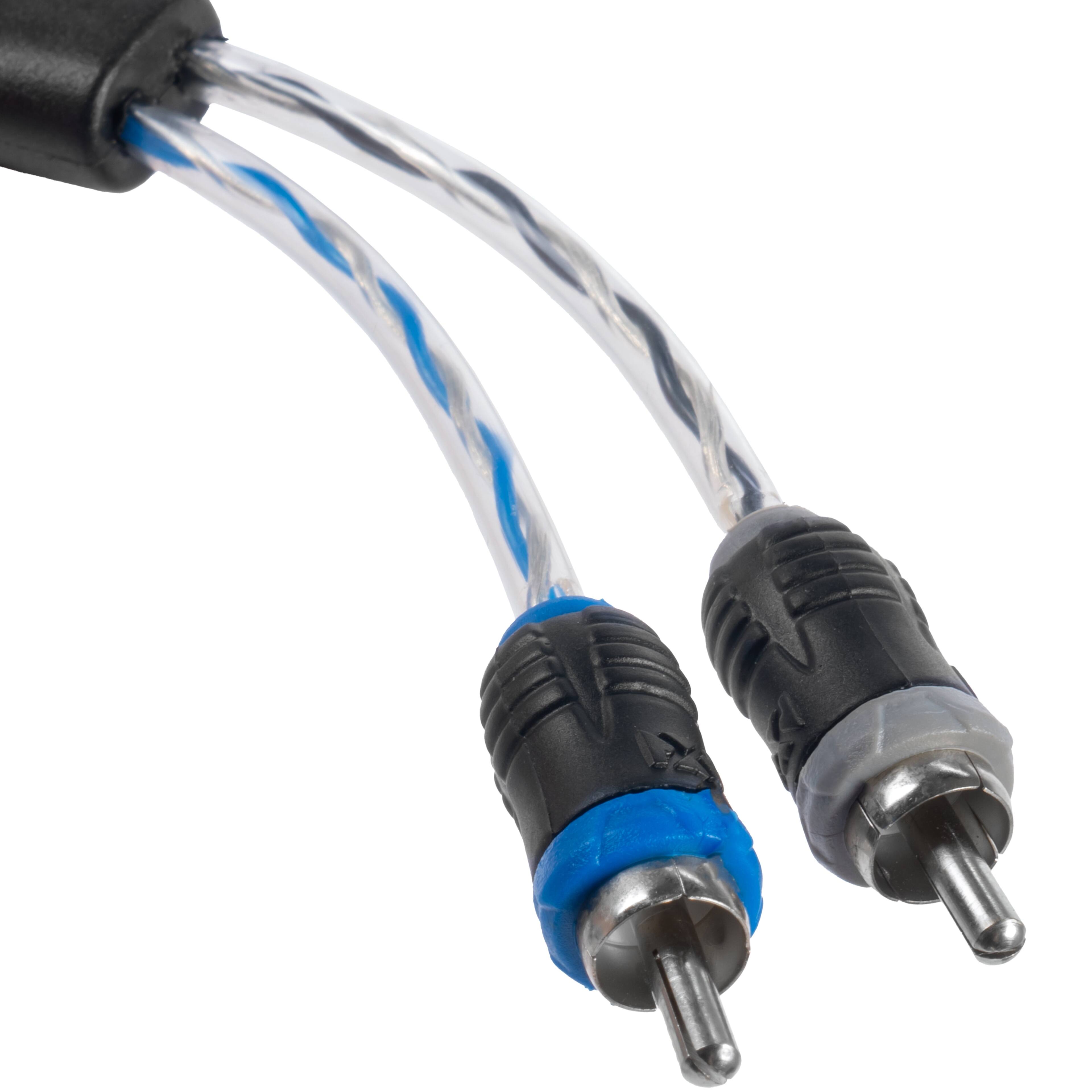 Angle. NVX - XIV2025 0.82 ft (0.25 Meter) Oxygen Free Copper 2-Channel Twisted Pair V-Series Car Audio RCA Audio Interconnect Cable.