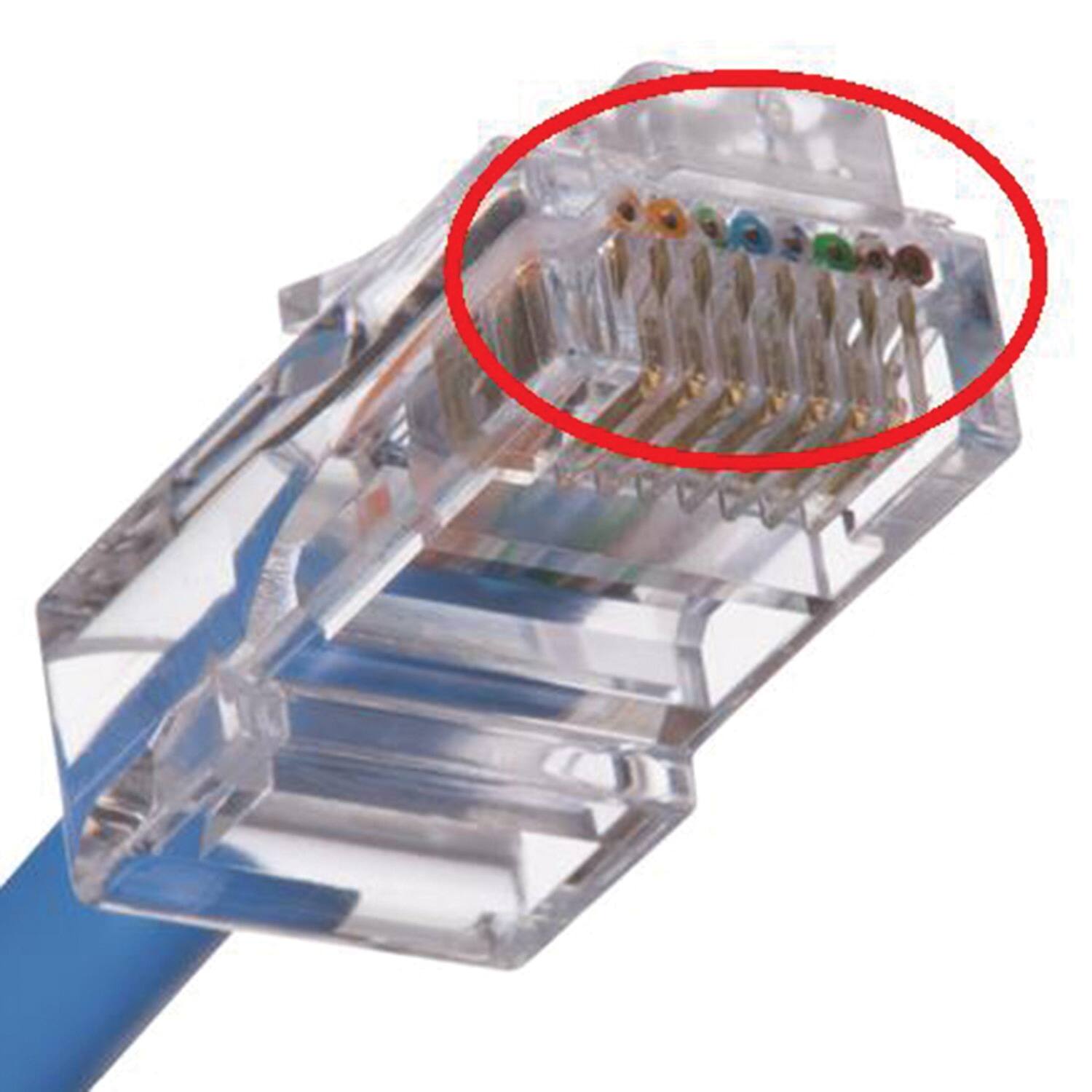 Alt View 2. IDEAL - CAT-5E Feed-Thru RJ45 Mod Plugs 100 Pack - Clear.