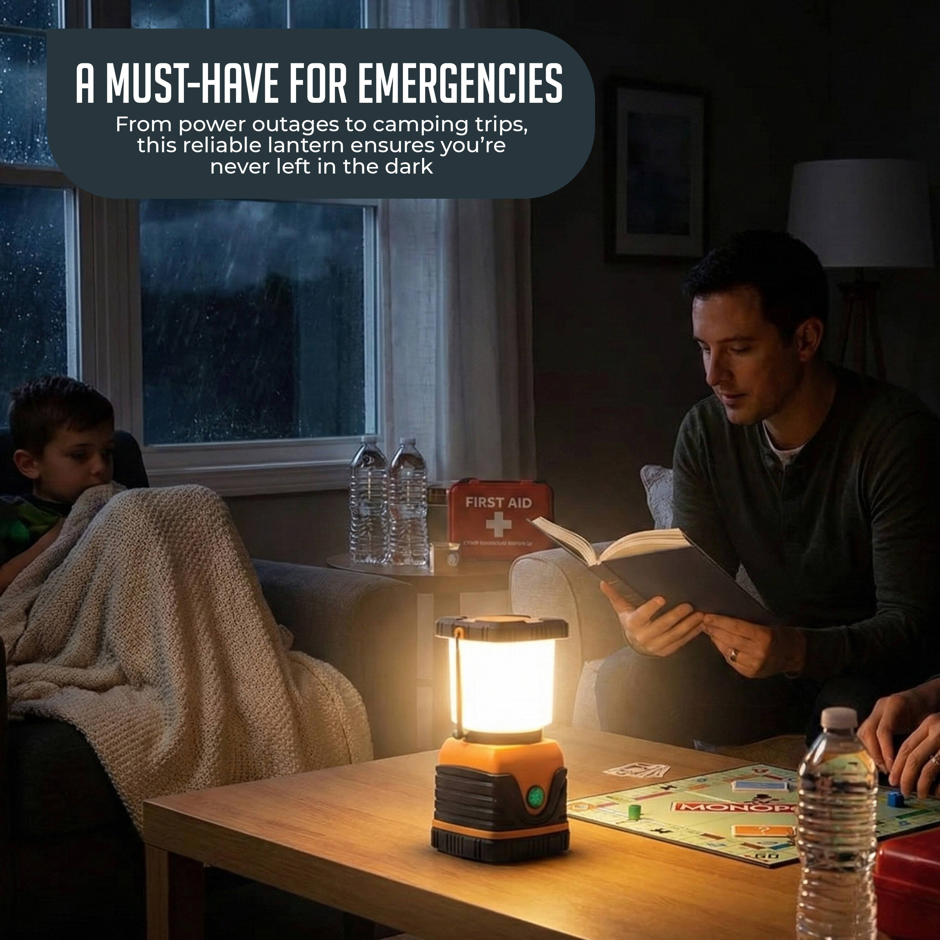 A MUST-HAVE FOR EMERGENCIES  
From power outages to camping trips, this reliable lantern ensures you're never left in the dark
