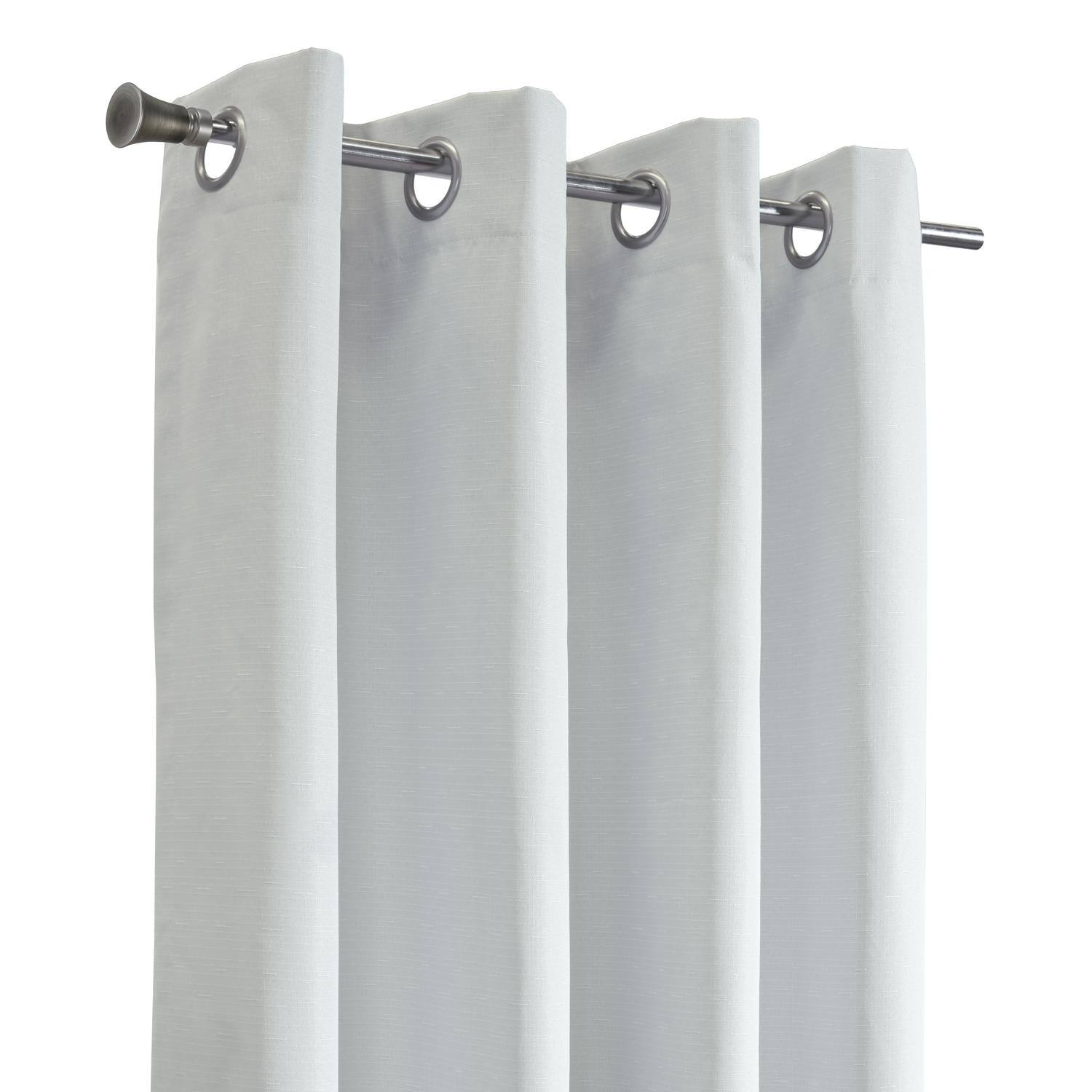 Left. Commonwealth Home Fashions - Thermaplus Marissa Blackout UV Protection Grommet Curtain Panel for Windows 52" x 95" Light Grey - Light Grey.