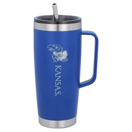 The Memory Company - Kansas Jayhawks 26oz. Team Color Roadie Tumbler with Handle - Multicolor