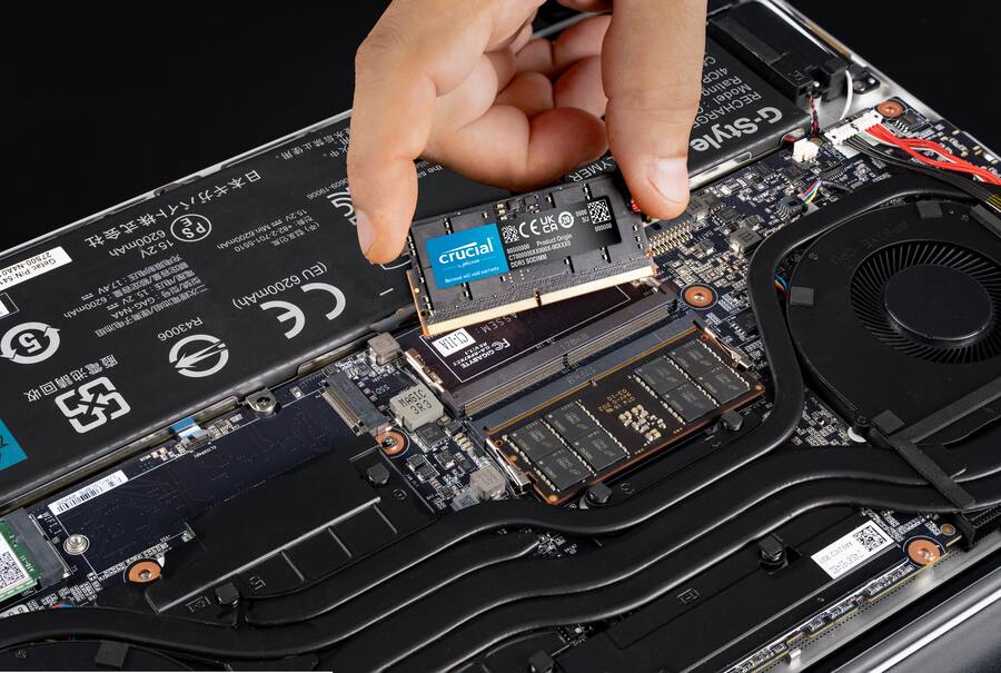 Crucial 32GB Kit (2x16GB) DDR5 5600MHz C46 SODIMM Laptop Memory Crucial 32GB Kit (2x16GB) DDR5 5600MHz C46 SODIMM Laptop Memory