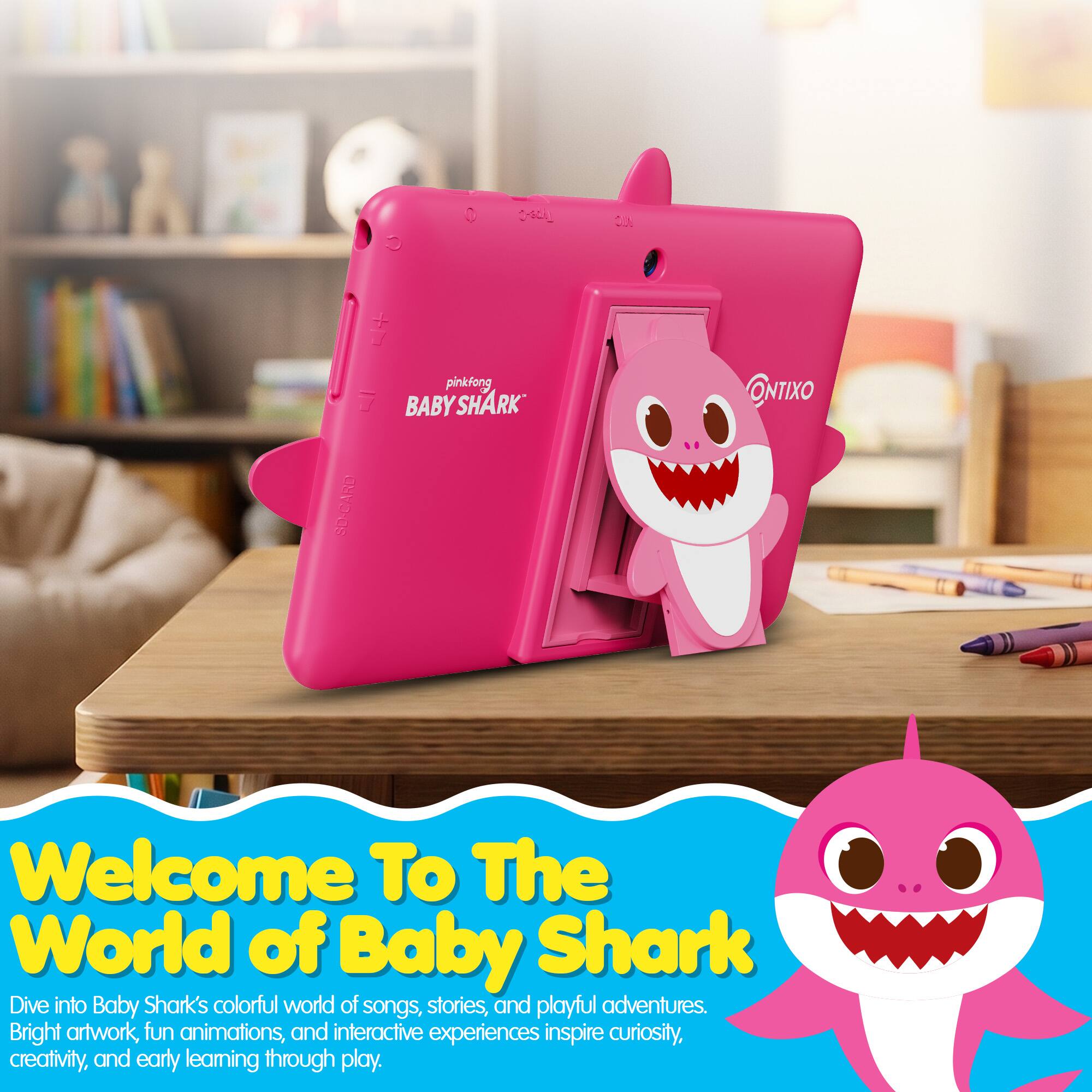 K + pinkfong 7 BABY SHARK ONTIXO ARDY ONVO-0S

Welcome To The World of Baby Shark

Dive into Baby Shark's colorful world of songs, stories, and playful adventures. Bright artwork, fun animations, and interactive experiences inspire curiosity, creativity, and early learning through play.